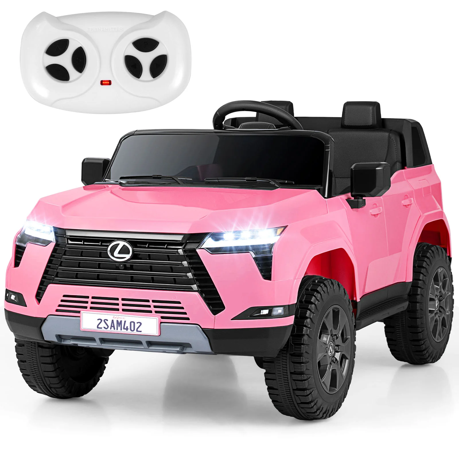 24V 4WD Ride On Car, Licensed Lexus GX550 Electric Vehicle, Pink