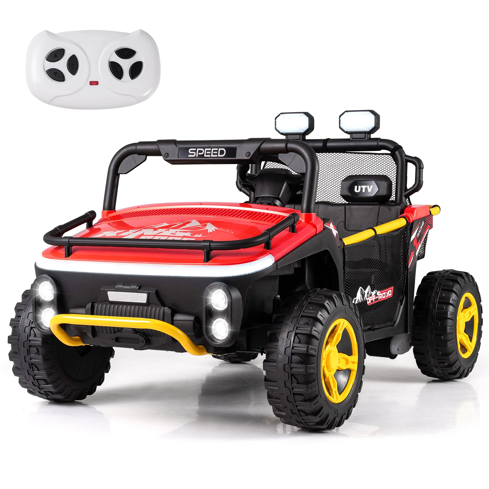 24V Ride on Toy for Kids 2 Seater Ride on Truck Car with Horn Music Story, Red - Image 3