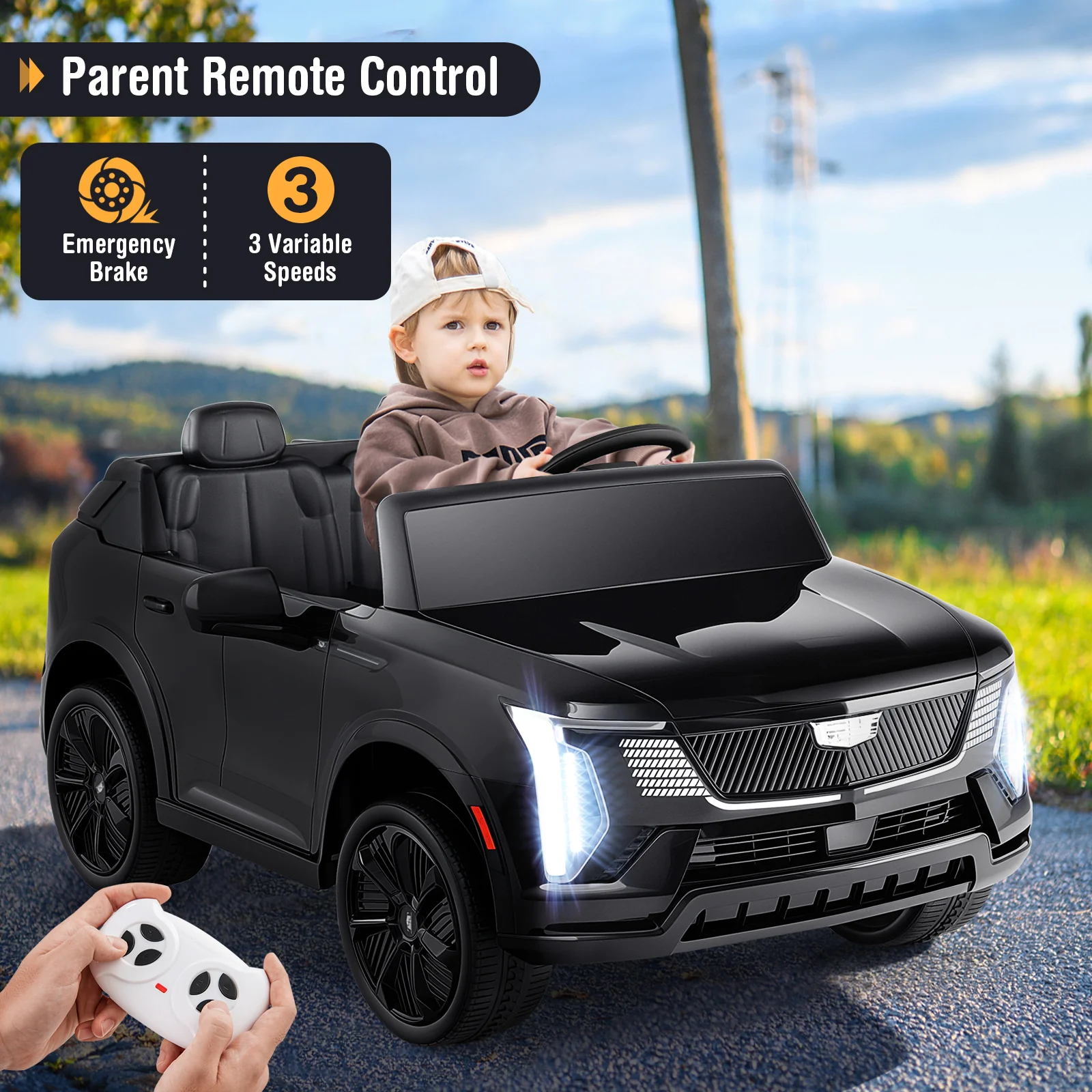 24V Ride On Truck, 2-Seater, Licensed, Remote Control, Black - Image 10