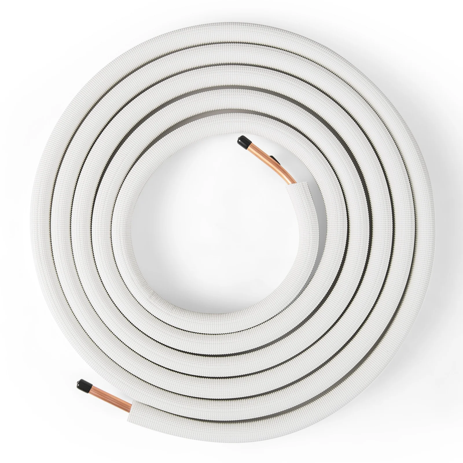 25 Ft Mini Split Line Set, 1/4 Inch 1/2 Inch Copper Pipes, White - Image 3