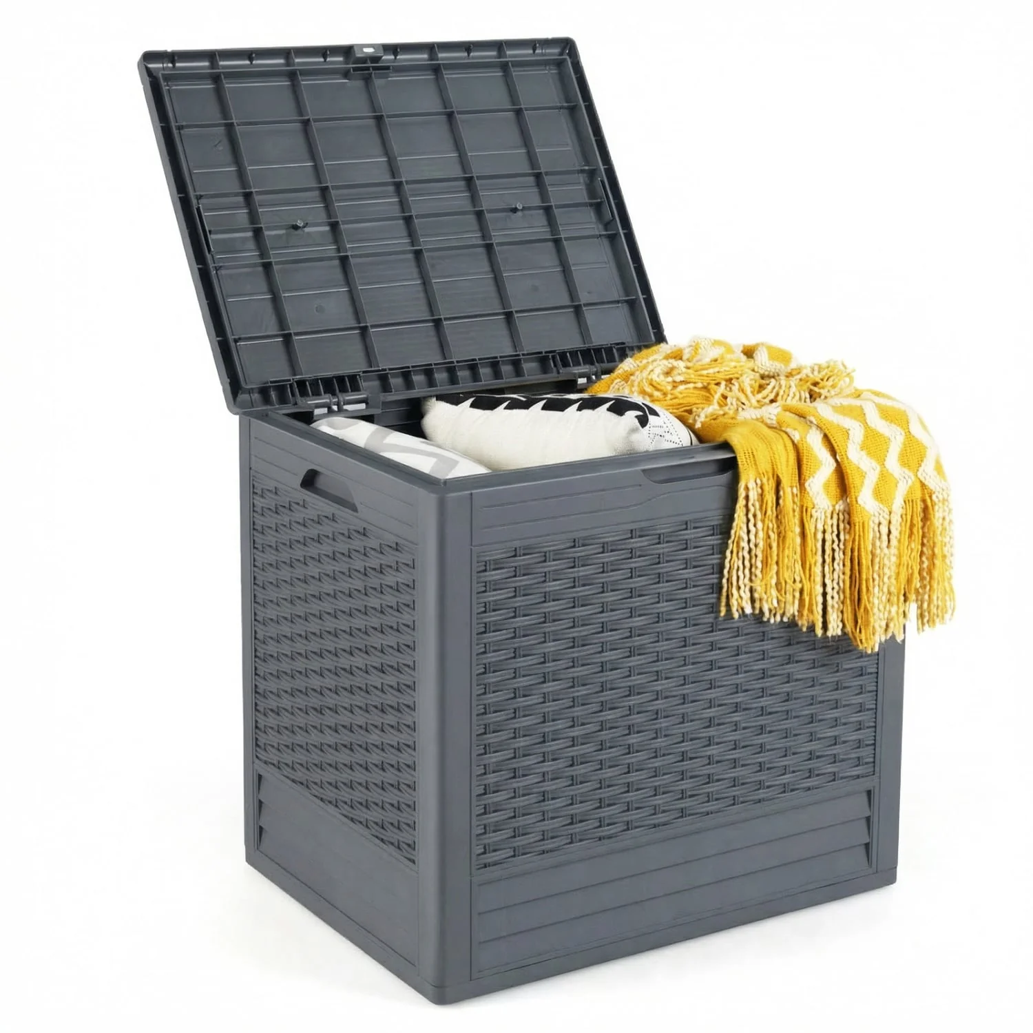 25 Gallon Outdoor Storage Box, Gray