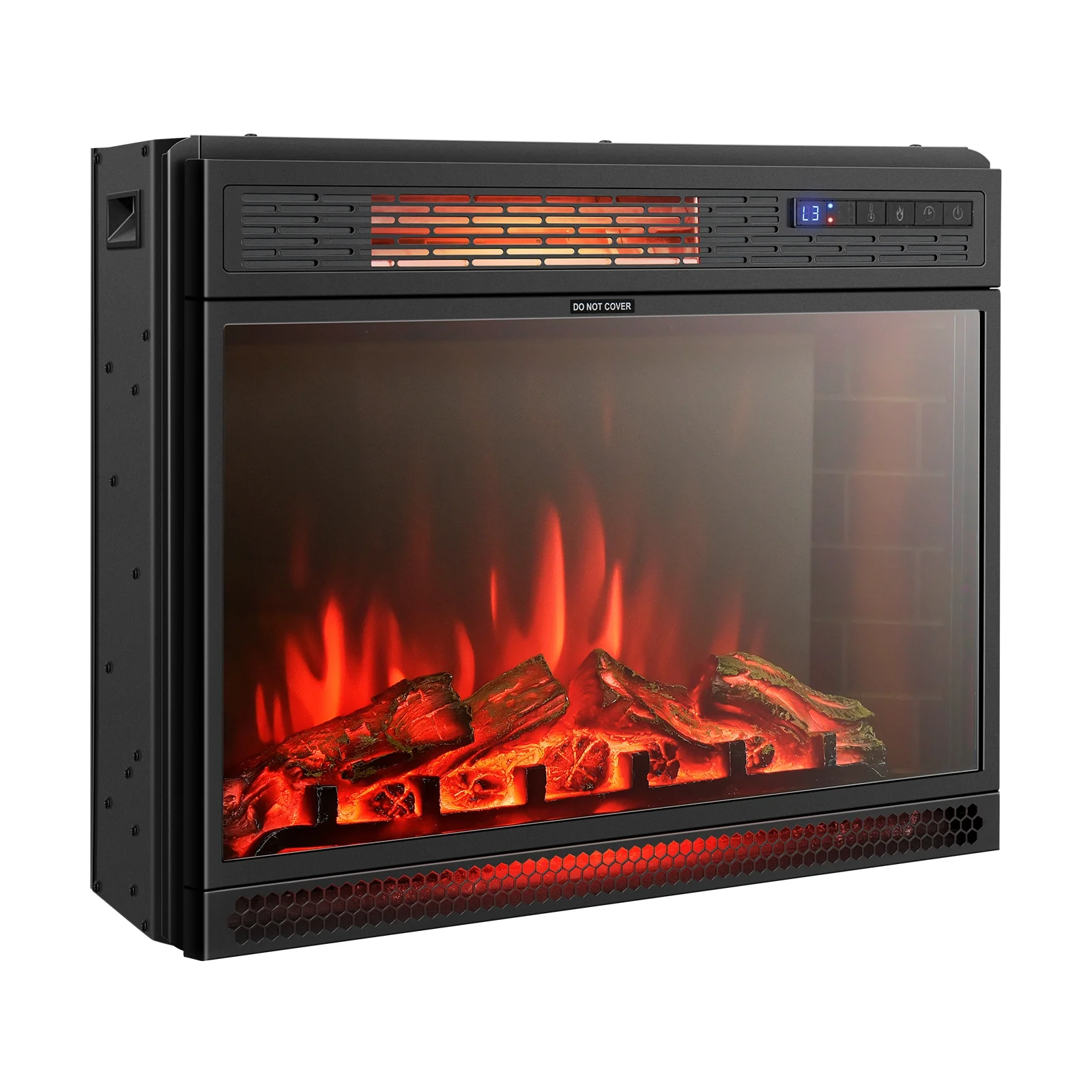 25 Inches Recessed Electric Heater, Black - Image 8
