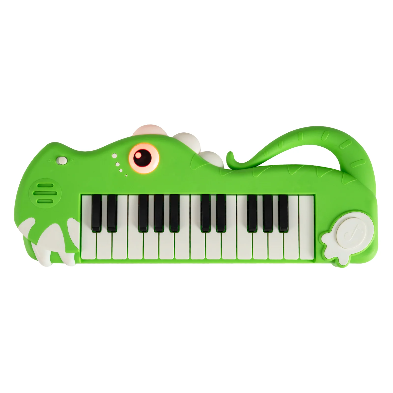 25-Key Kids Piano Keyboard, Dinosaur Shape, Digital Piano, Green - Image 5