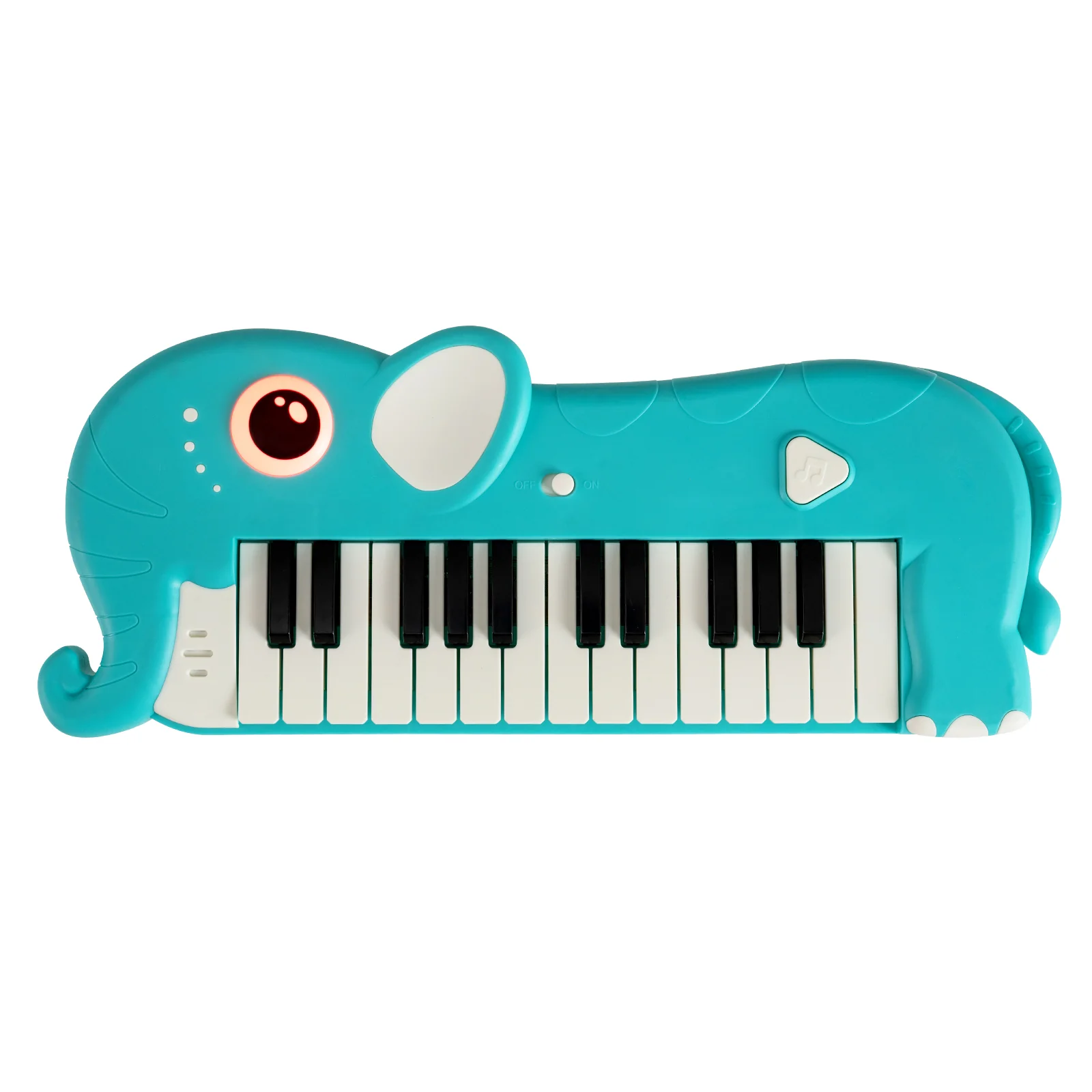 25-Key Kids Piano Keyboard, Elephant Shape, With Music And Light, Blue - Image 5