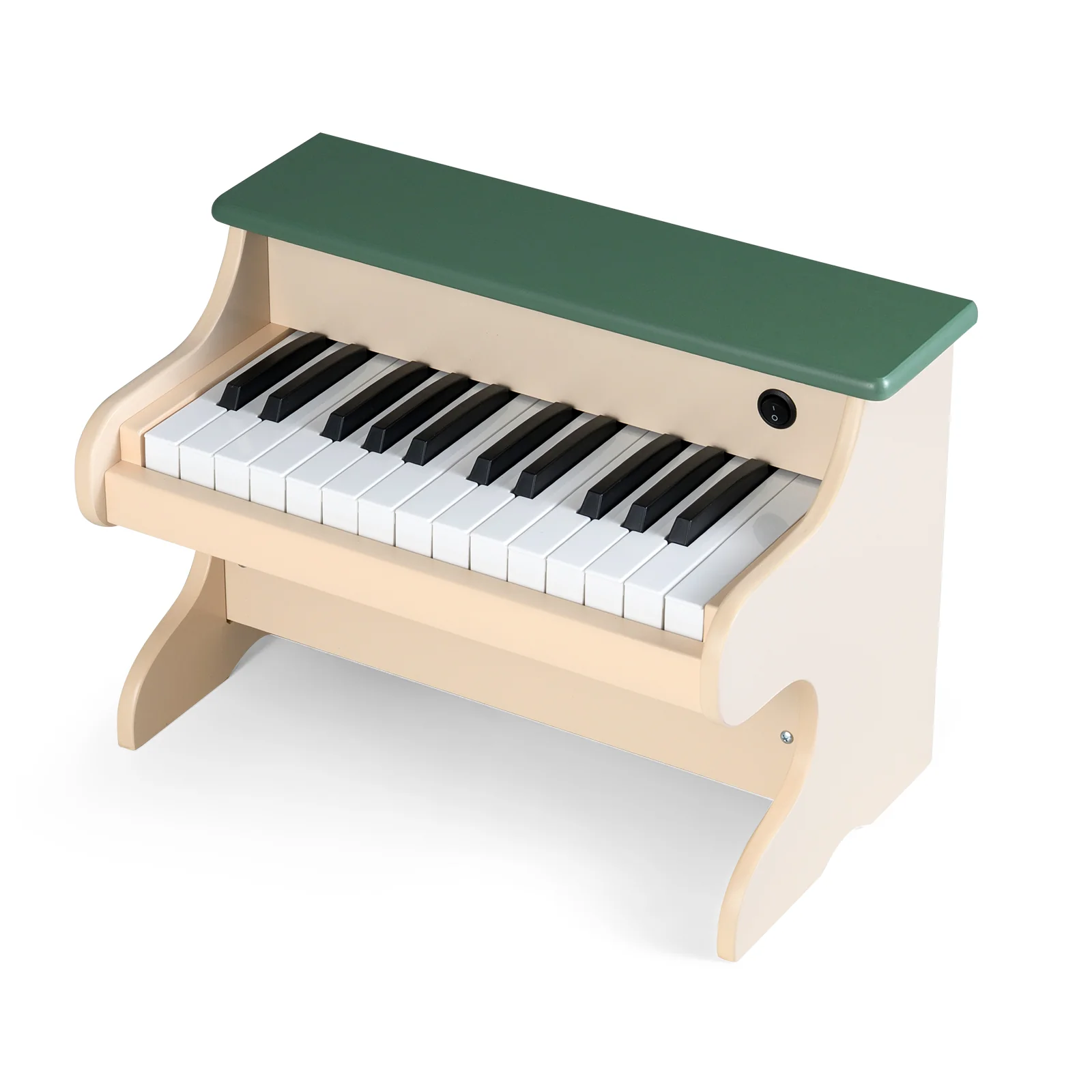 25 Keys Kids Piano Keyboard Wooden Digital Piano Toy with Removable Music Stand, Green - Image 6