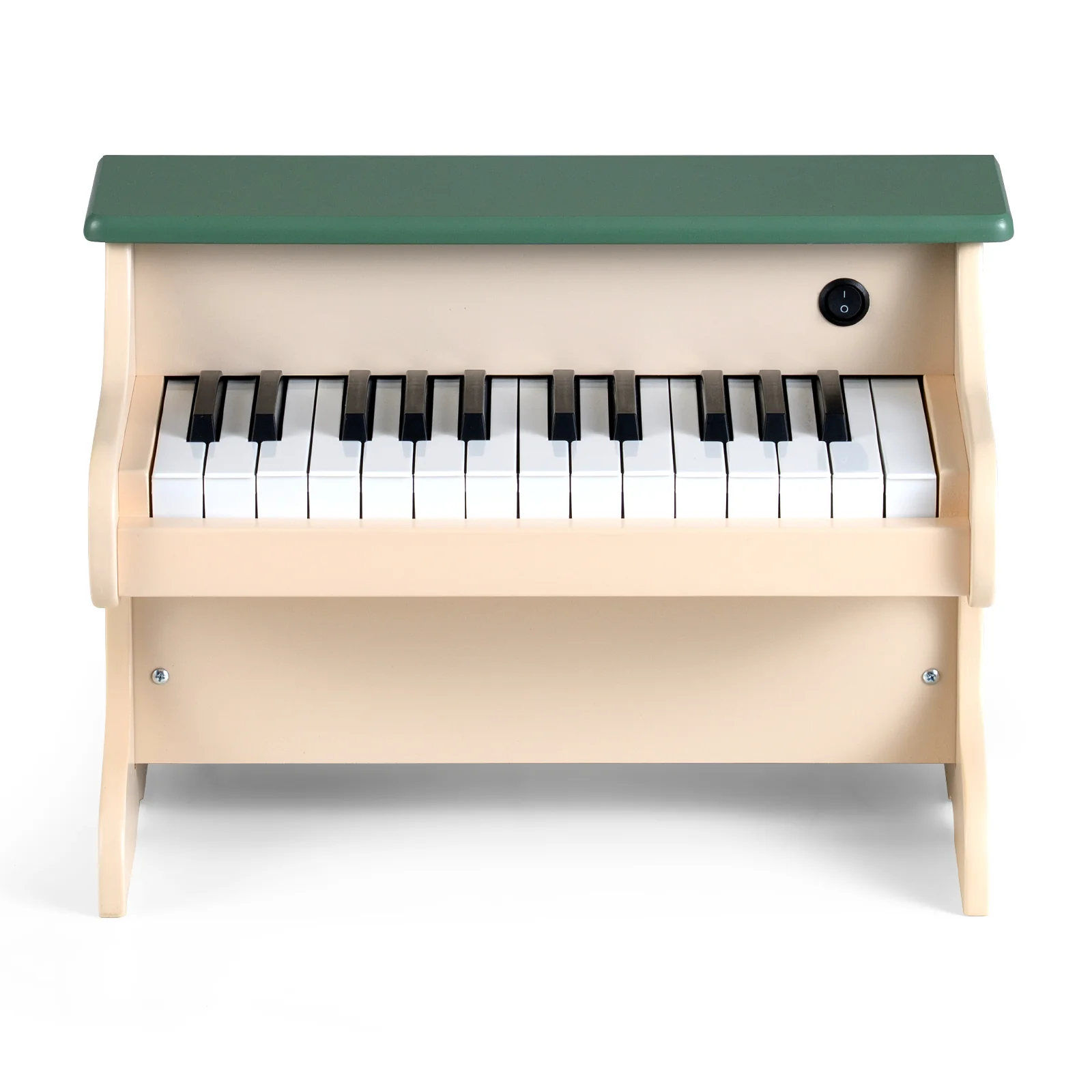 25 Keys Kids Piano Keyboard Wooden Digital Piano Toy with Removable Music Stand, Green - Image 7