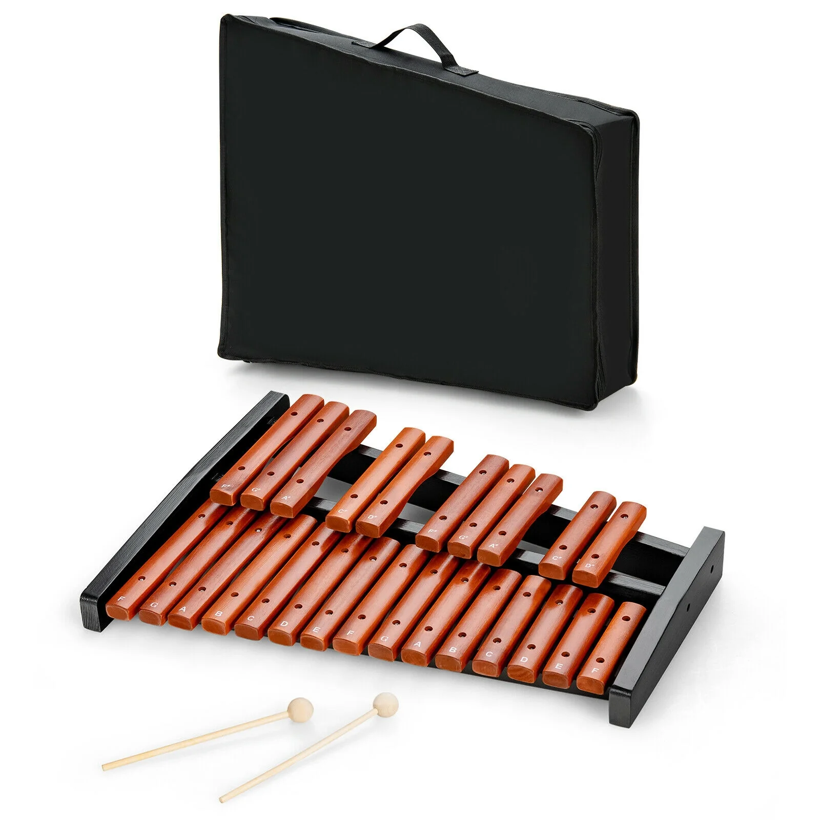 25 Notes Xylophone, Wooden Percussion Educational Instrument, Black - Image 8
