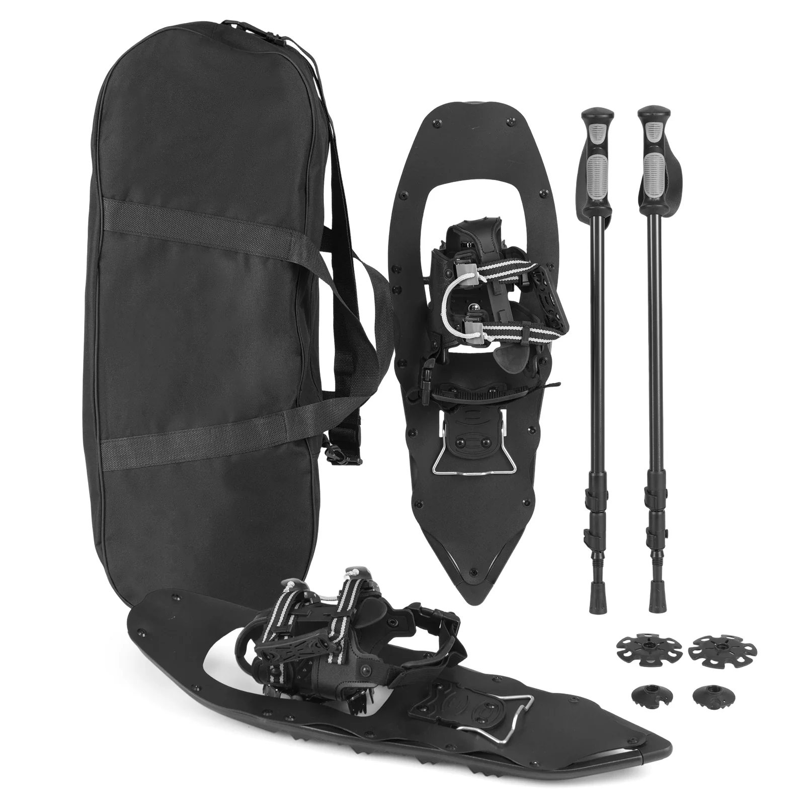 25” Snowshoes with Trekking Poles, Black - Image 3