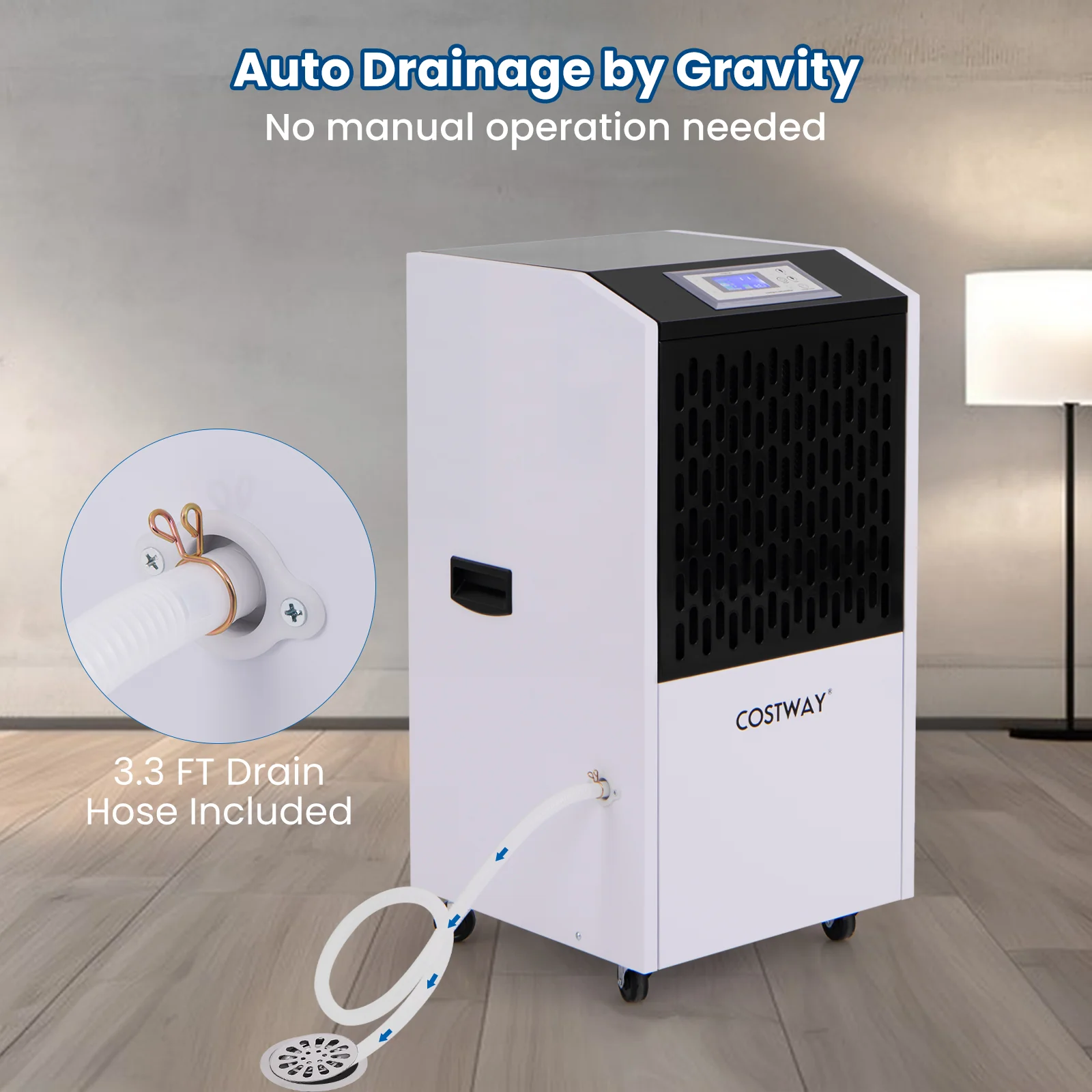 250 Pints Commercial Dehumidifier, Large Spaces 8500 Sq.Ft, White - Image 10