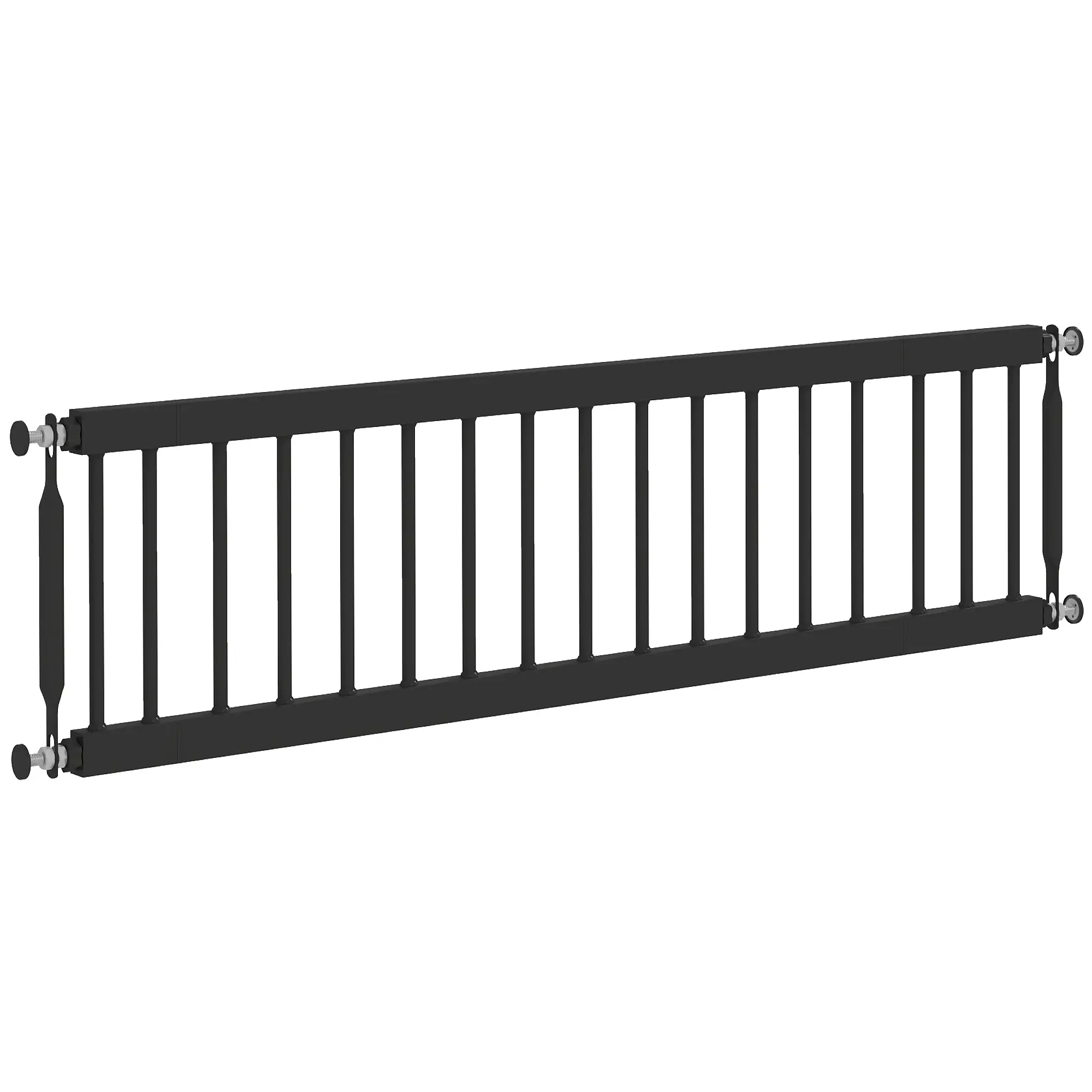 26"-37" Dog Gate, Adjustable Pet Gate, Pressure Mount Kit, Black