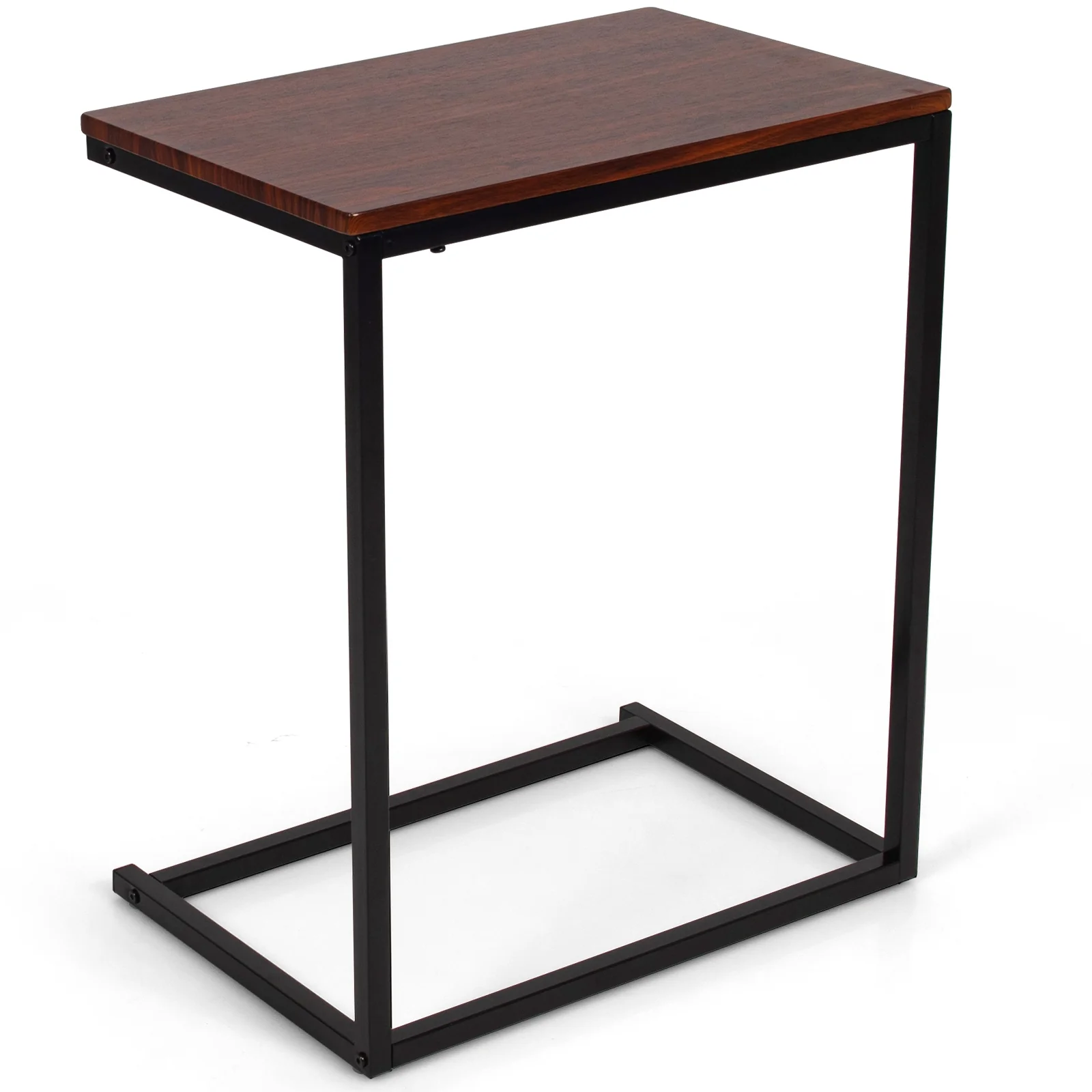 26 Inch Laptop Holder End Stand Desk, Dark Brown - Image 5