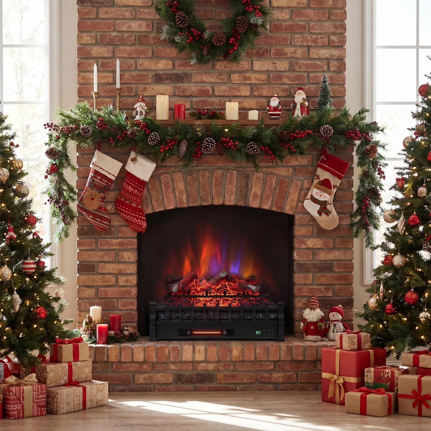 26 Inch WiFi Infrared Electric Fireplace Insert - Image 2
