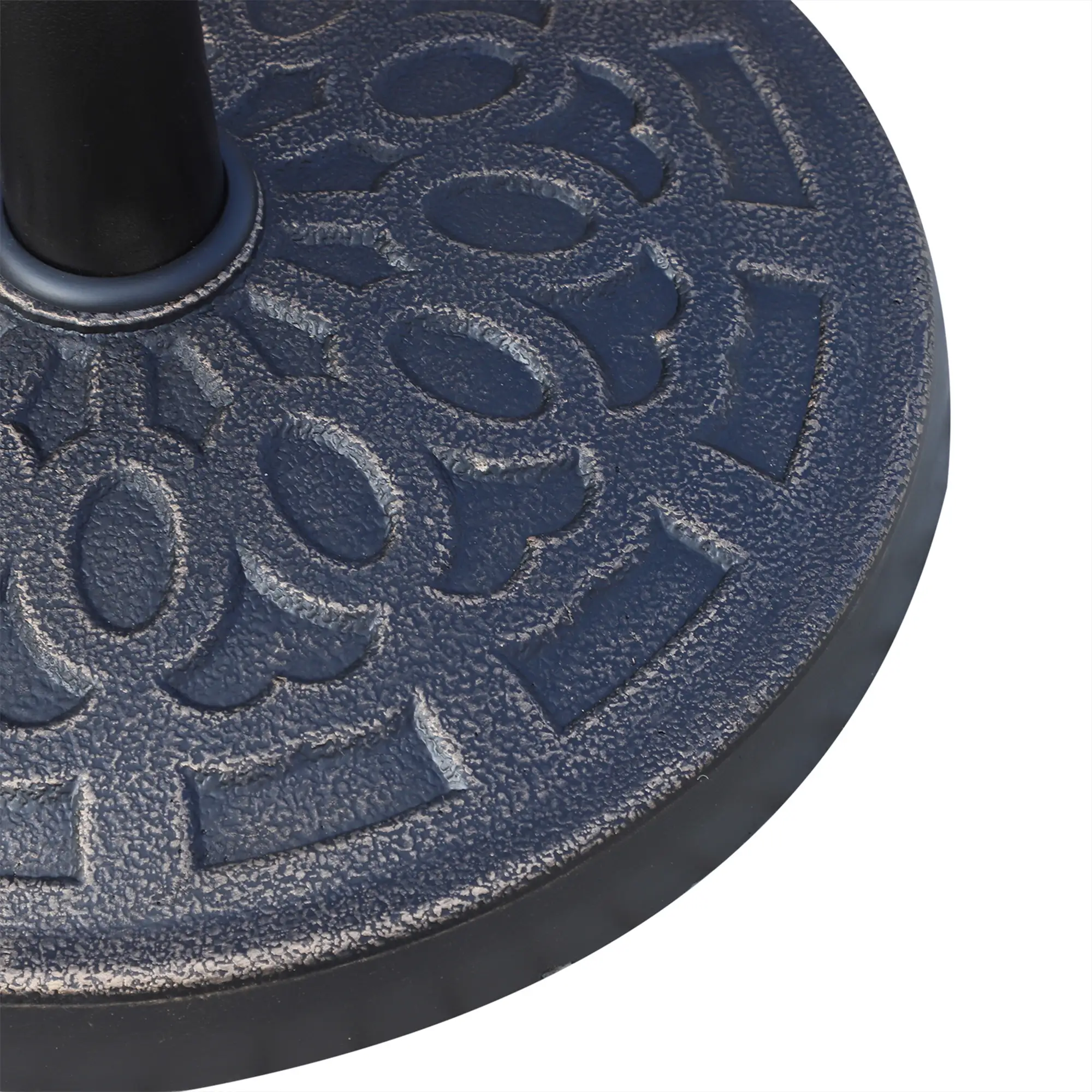 26 lbs Resin Umbrella Base, Round Market Parasol Holder, Φ1.5", Φ1.89" Pole, Bronze - Image 9