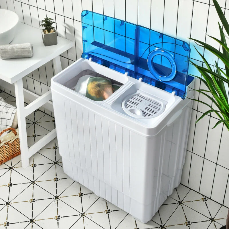 26 Pound Portable Semi-Automatic Washing Machine, Blue - Image 3
