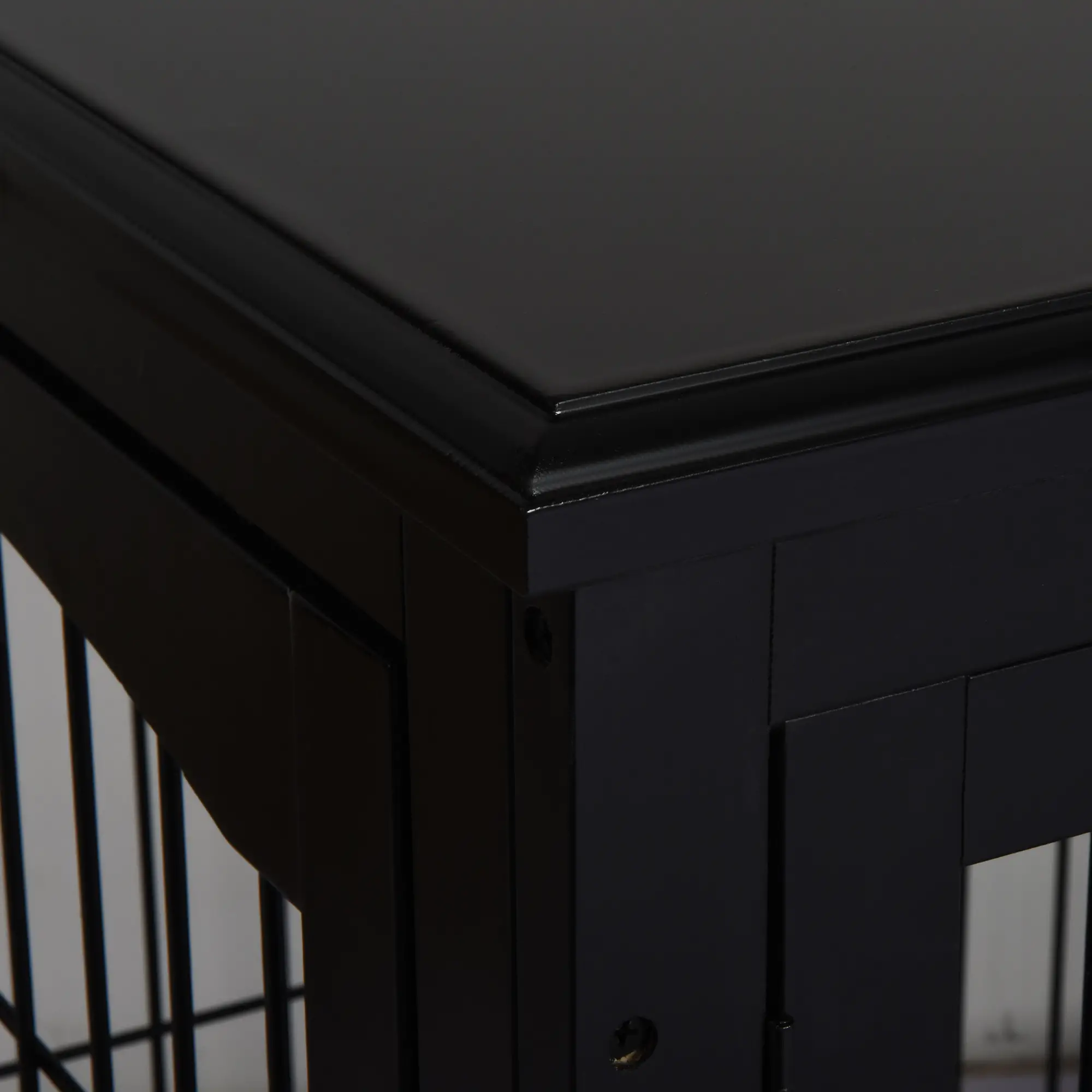 26" Wooden Dog Cage, Double Door, Modern Design, Black - Image 9