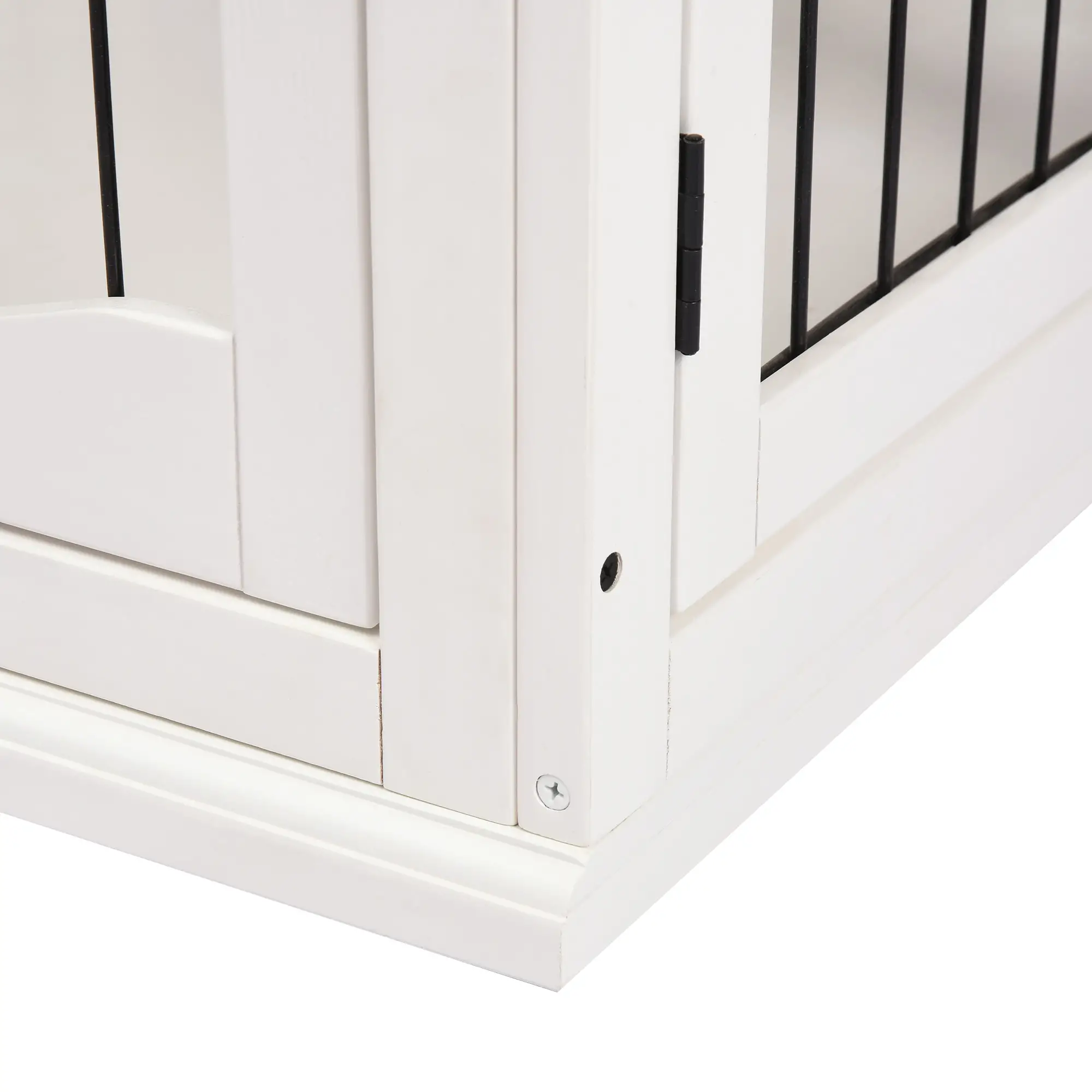 26" Wooden Dog Cage, Double Door, Modern Design, White - Image 10