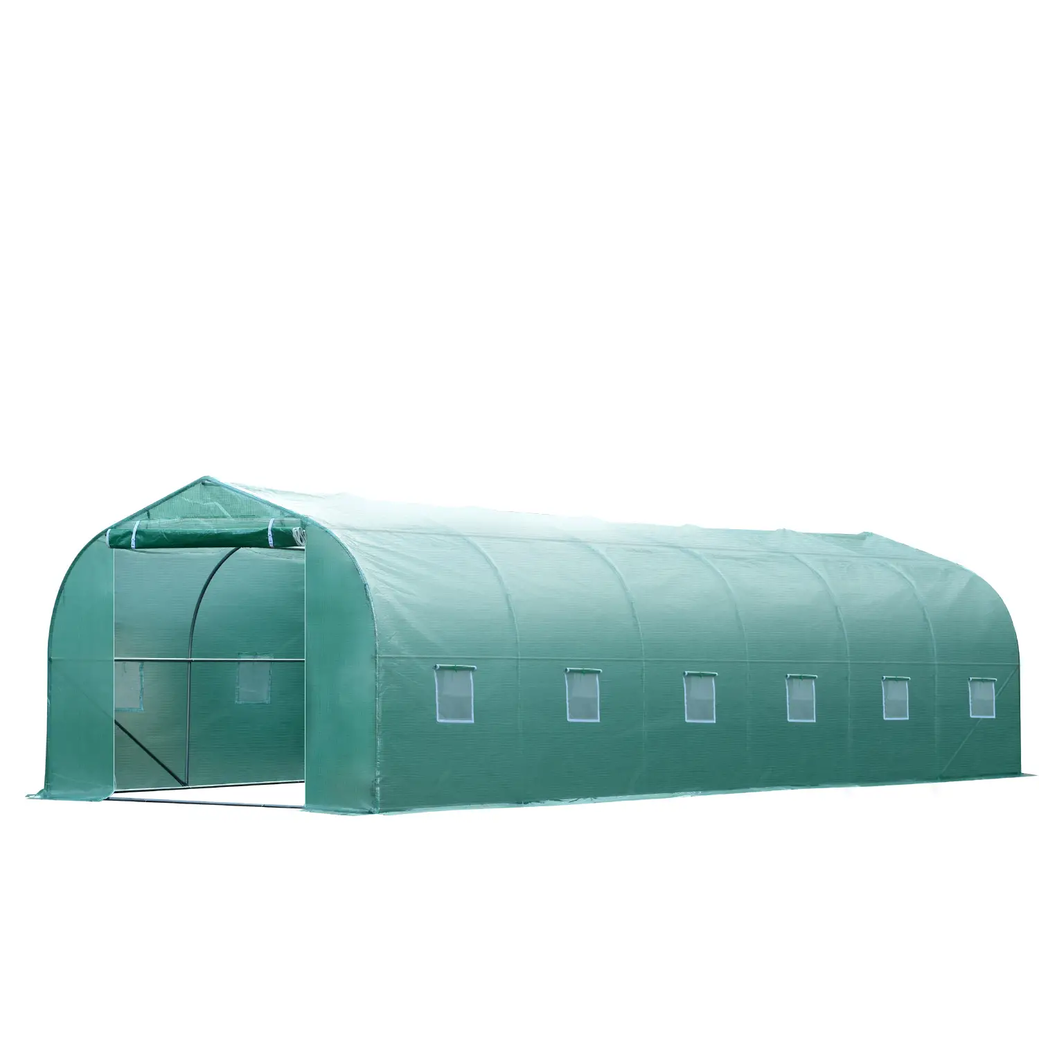 26' x 10' x 7' Walk-In Greenhouse, Garden Plant Grow Tent, Steel Frame, Green - Image 11