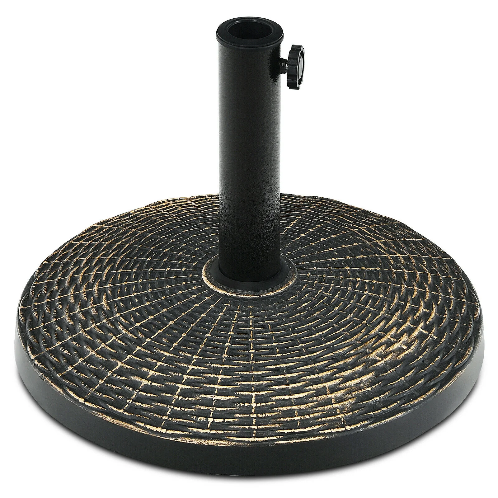 27 lbs Patio Market Umbrella Base Stand, Bronze - Image 4