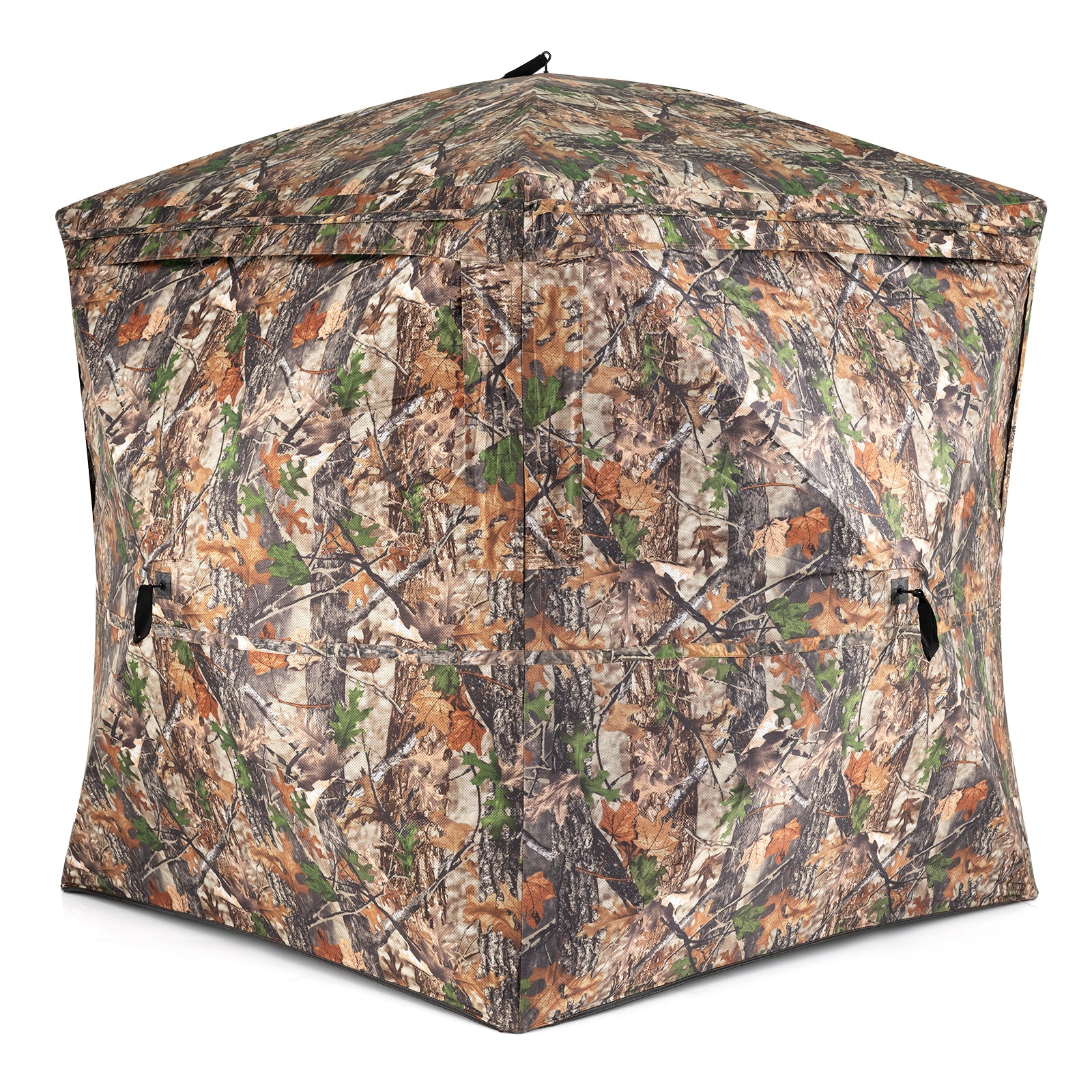 270° See Through Hunting Blind Tent with Silent Magnetic Door, Camouflage - Image 4