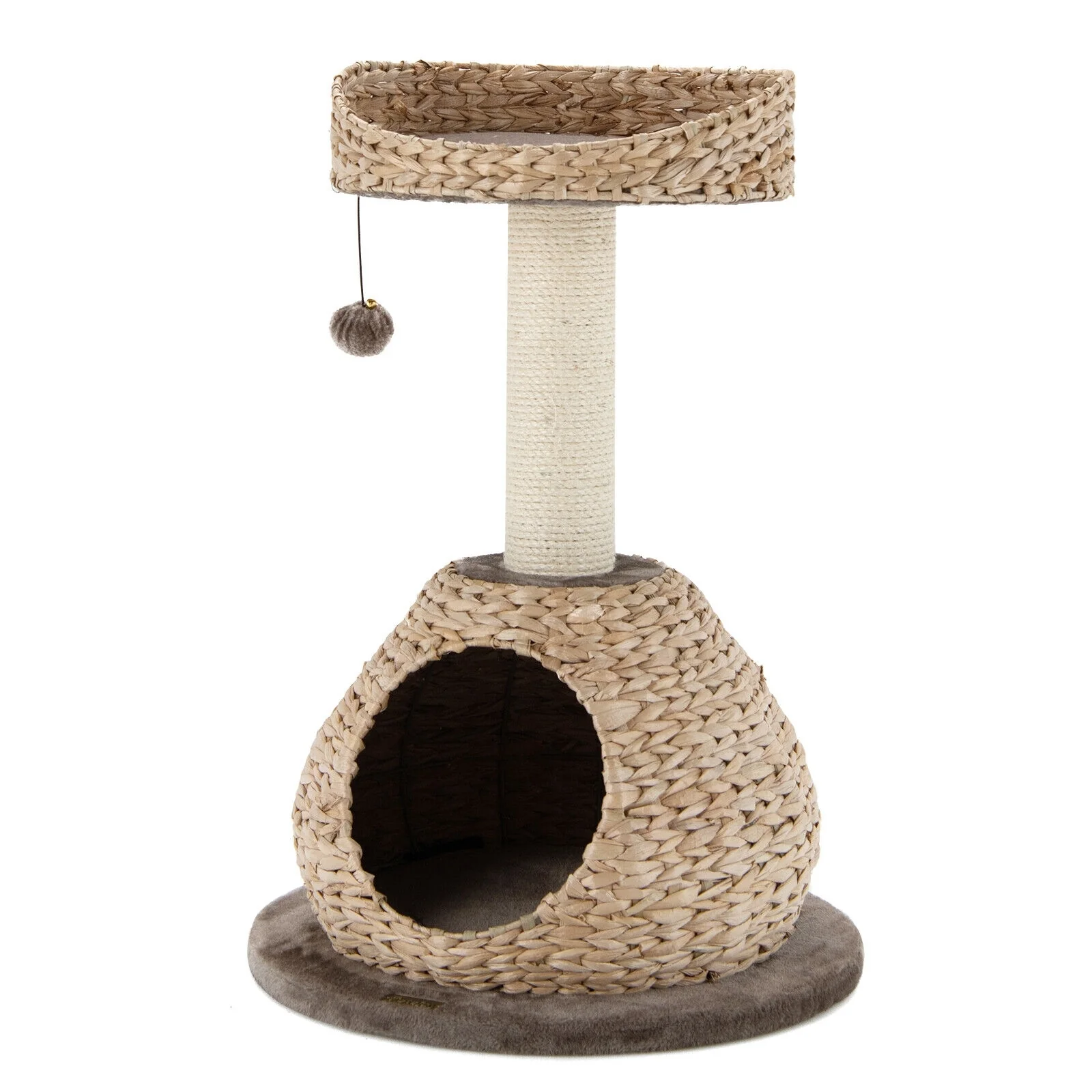 28 Inches Hand-Made Cat Tree Tower, Jump Platform, Coffee