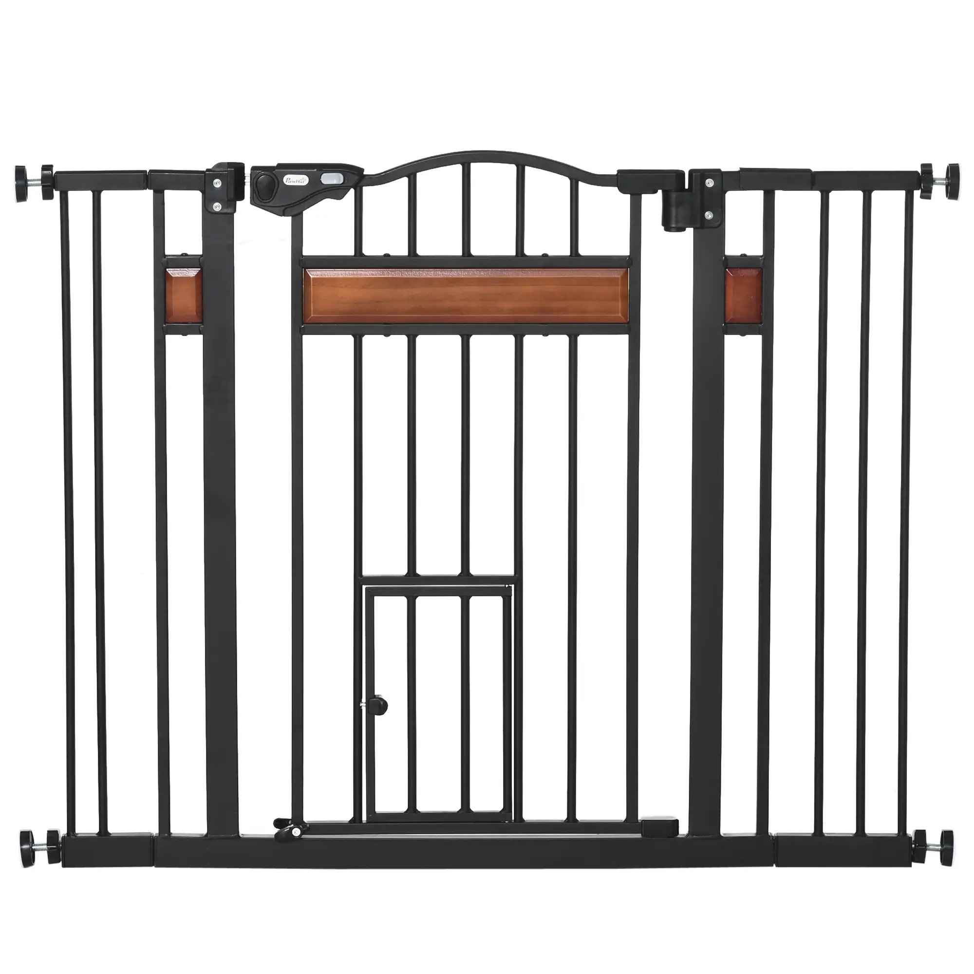 29.1''-41.3'' Extra Wide Dog Gate, Cat Door, Pressure Fit, Auto Close - Image 11