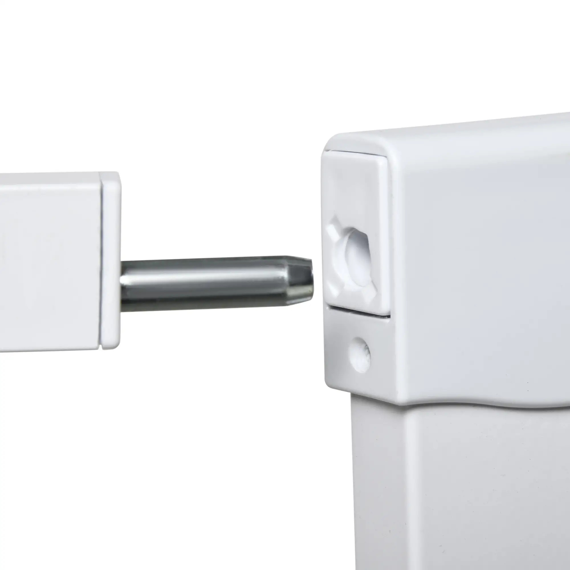29.5"-40.6" Metal Pet Gate, Auto Closing Door, Double Locking, White - Image 10