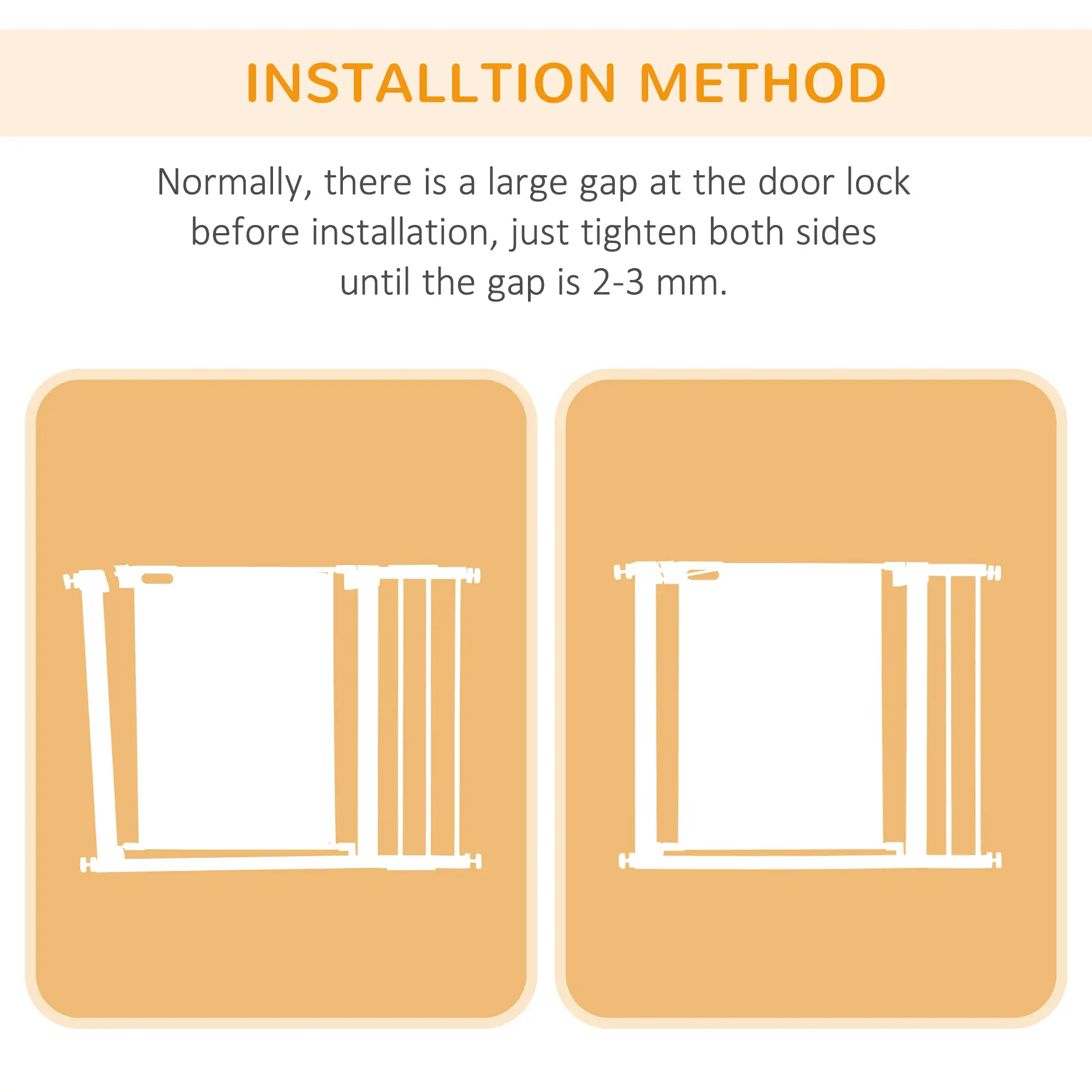 29.5"-40.6" Metal Pet Gate, Auto Closing Door, Double Locking, White - Image 9