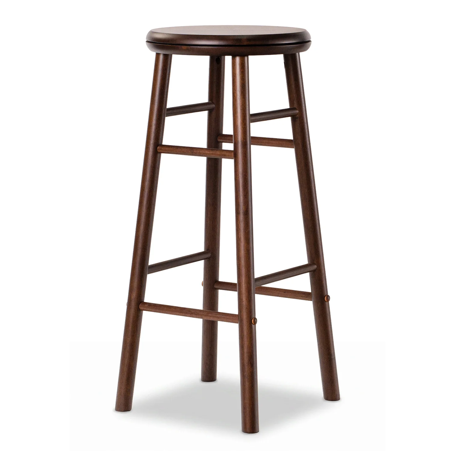29" Swivel Bar Stools Set of 2, Walnut