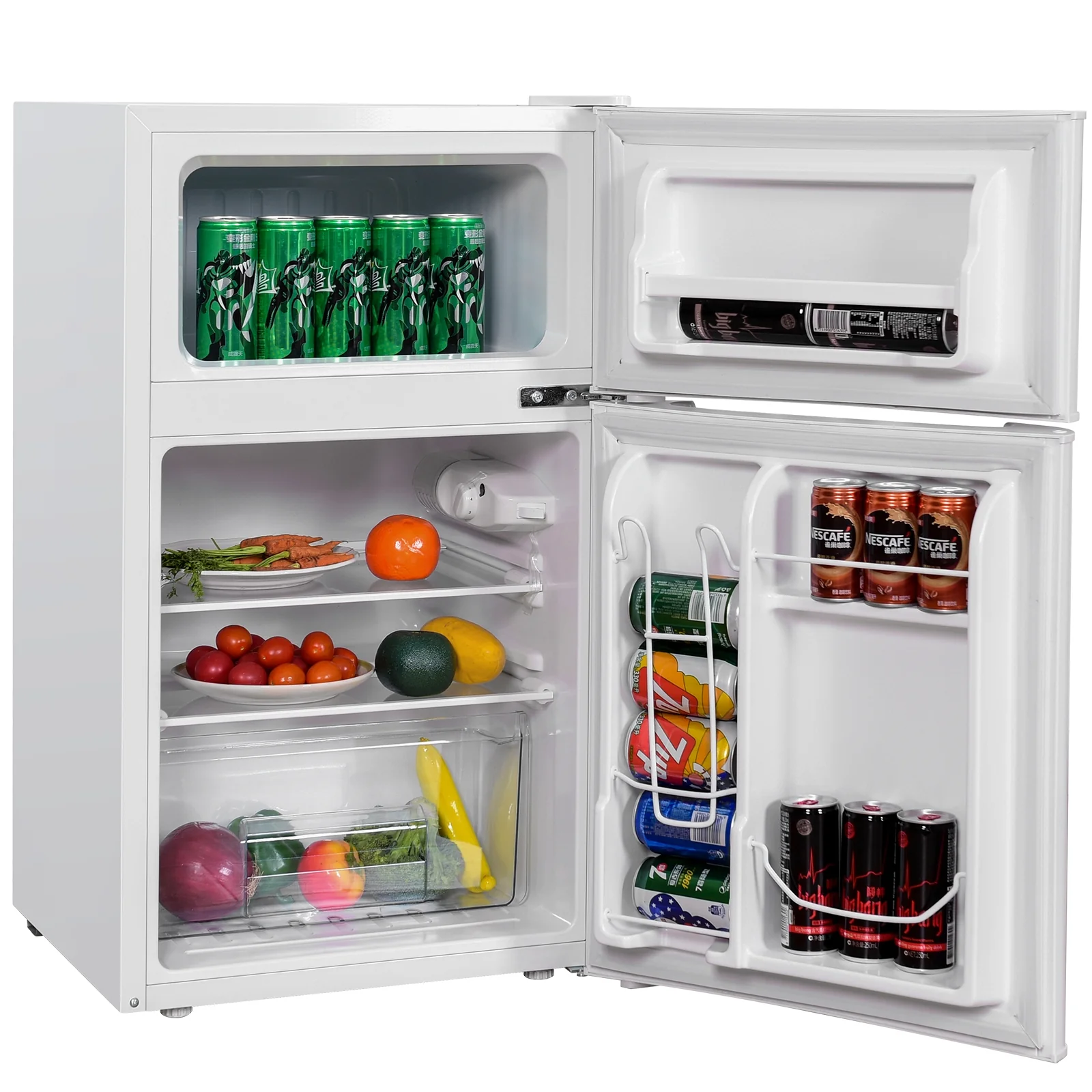 3.2 cu ft. Compact Stainless Steel Refrigerator, White - Image 10