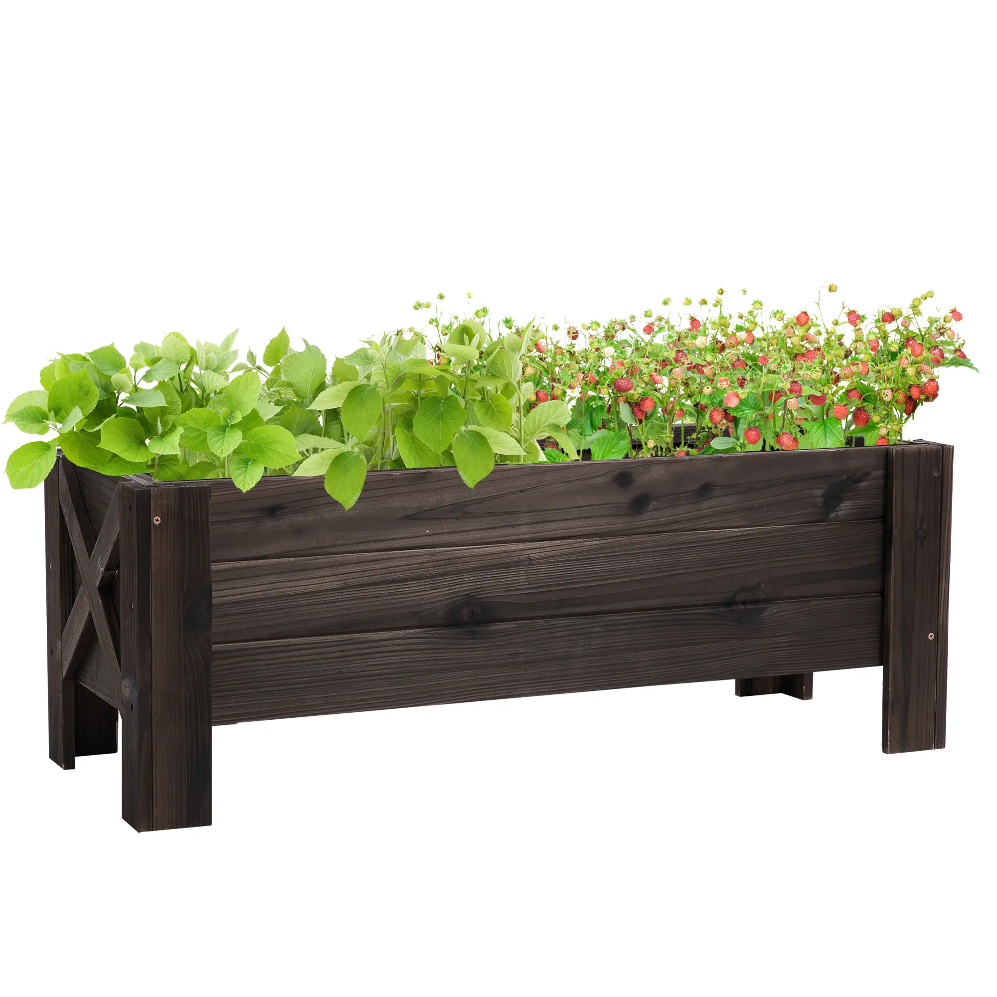 3.3 x 1.2 x 1.2 ft Raised Garden Bed, Carbonized