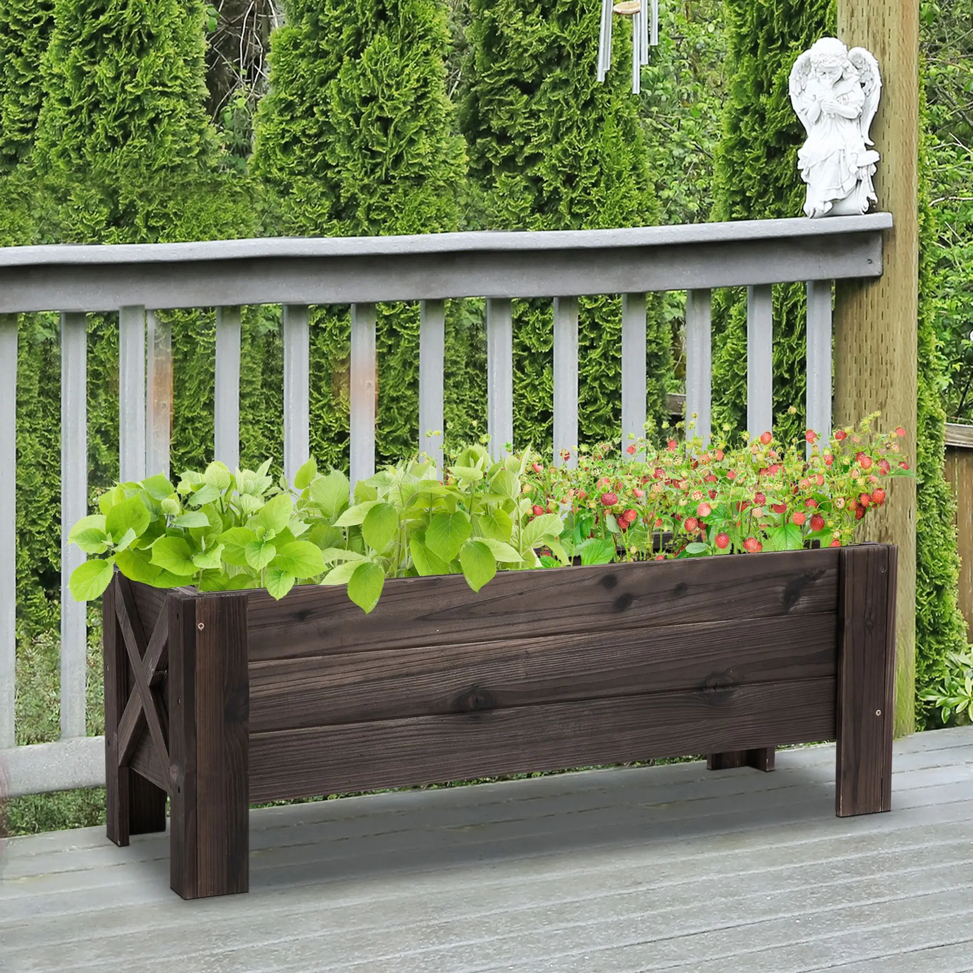 3.3 x 1.2 x 1.2 ft Raised Garden Bed, Carbonized - Image 10