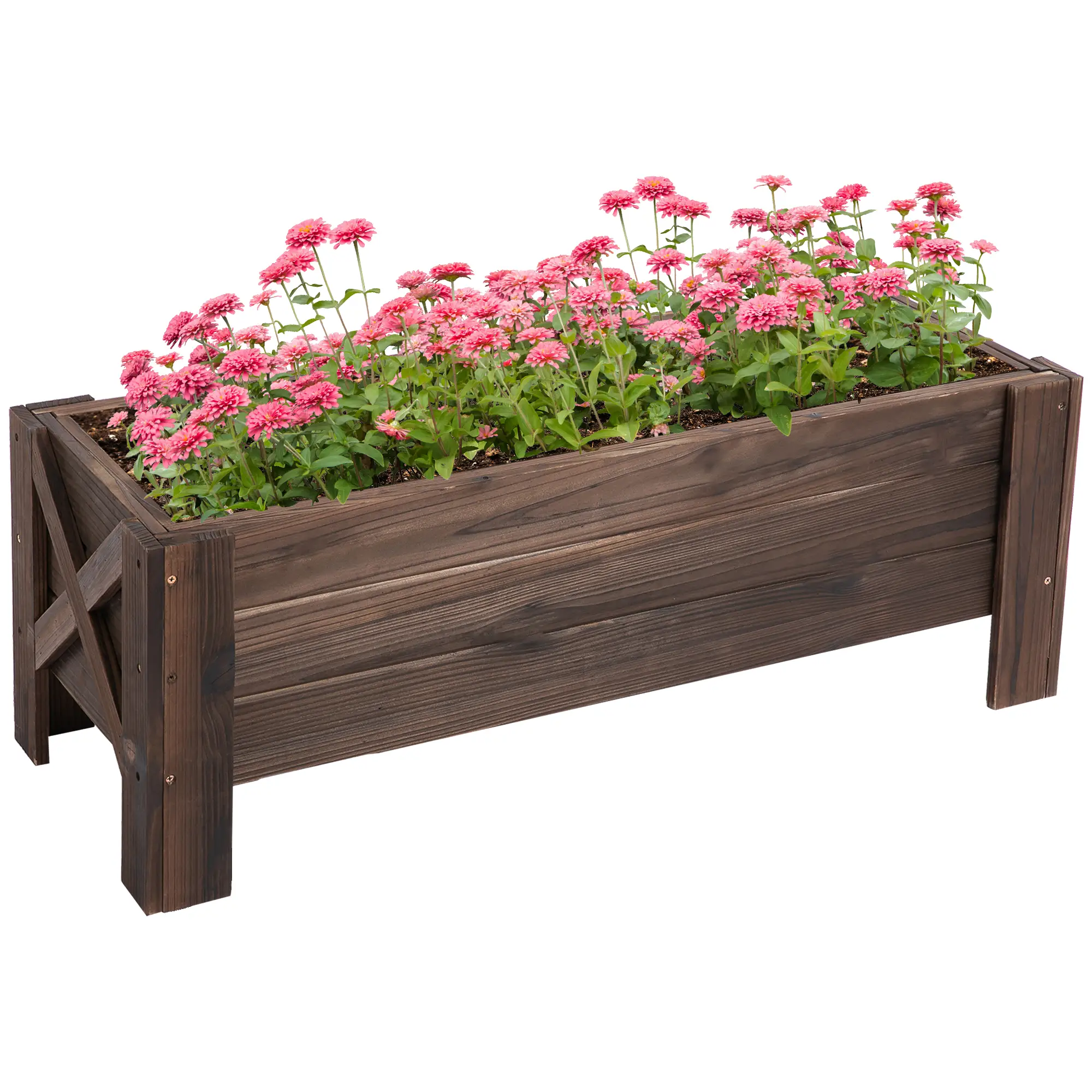 3.3 x 1.2 x 1.2 ft Raised Garden Bed, Carbonized - Image 13