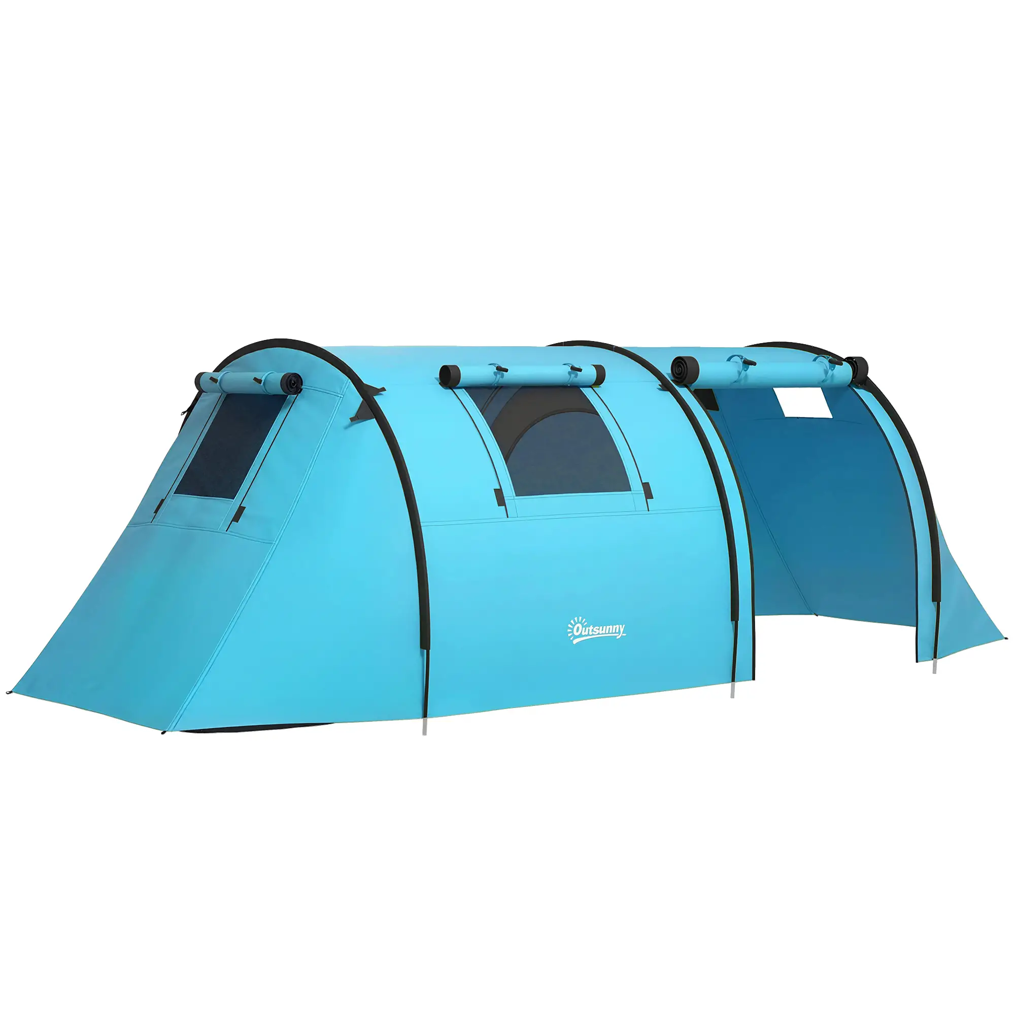 3-4 Person 2 Room Camping Tent, 3000Mm Waterproof, Sky Blue - Image 11