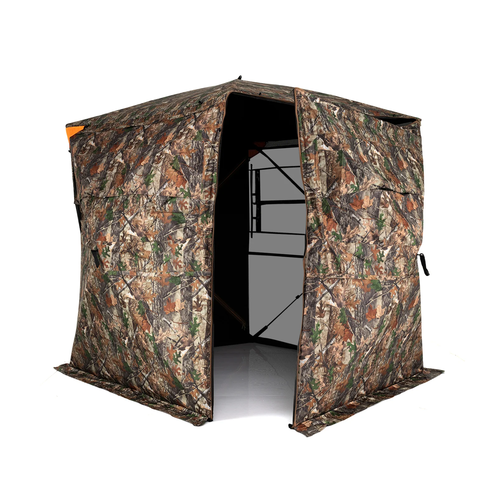3-4 Person Hunting Blind 270° See-Through Pop-up Ground Blind with Full-Open Swing Door - Image 3