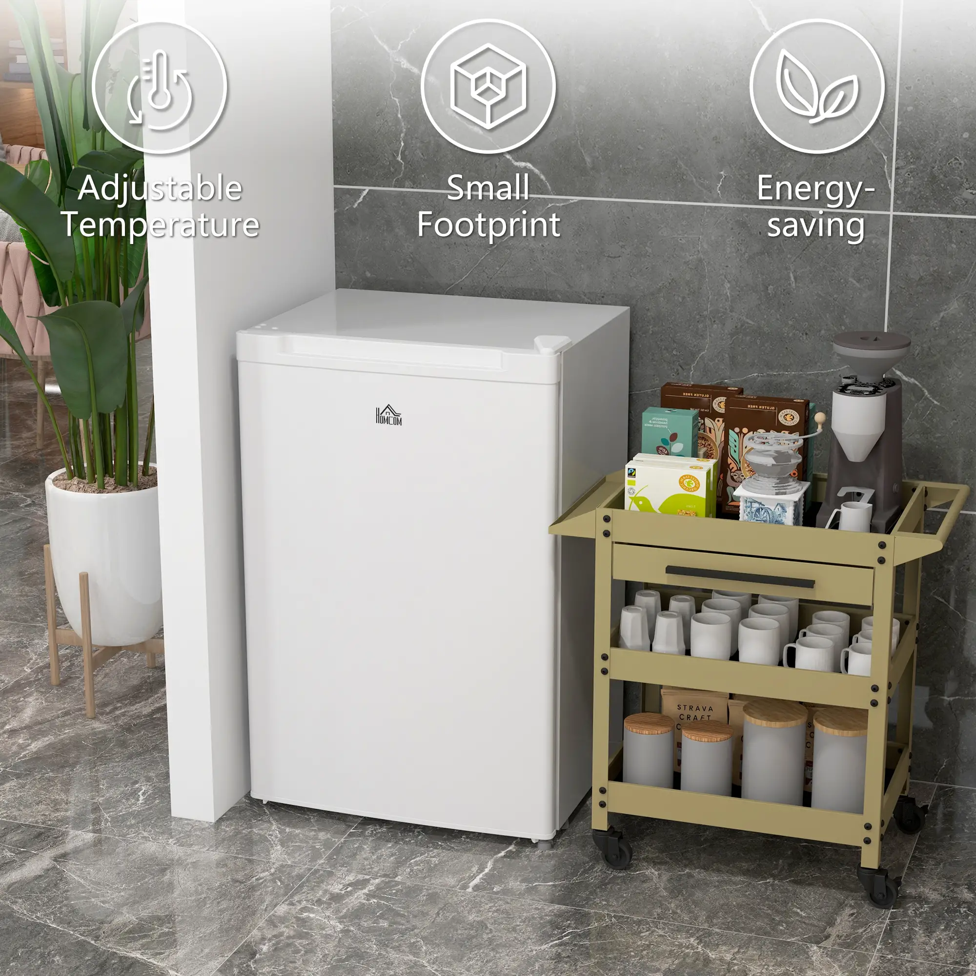 3 Cu.Ft Upright Freezer, Reversible Door, Adjustable Thermostat, White - Image 6
