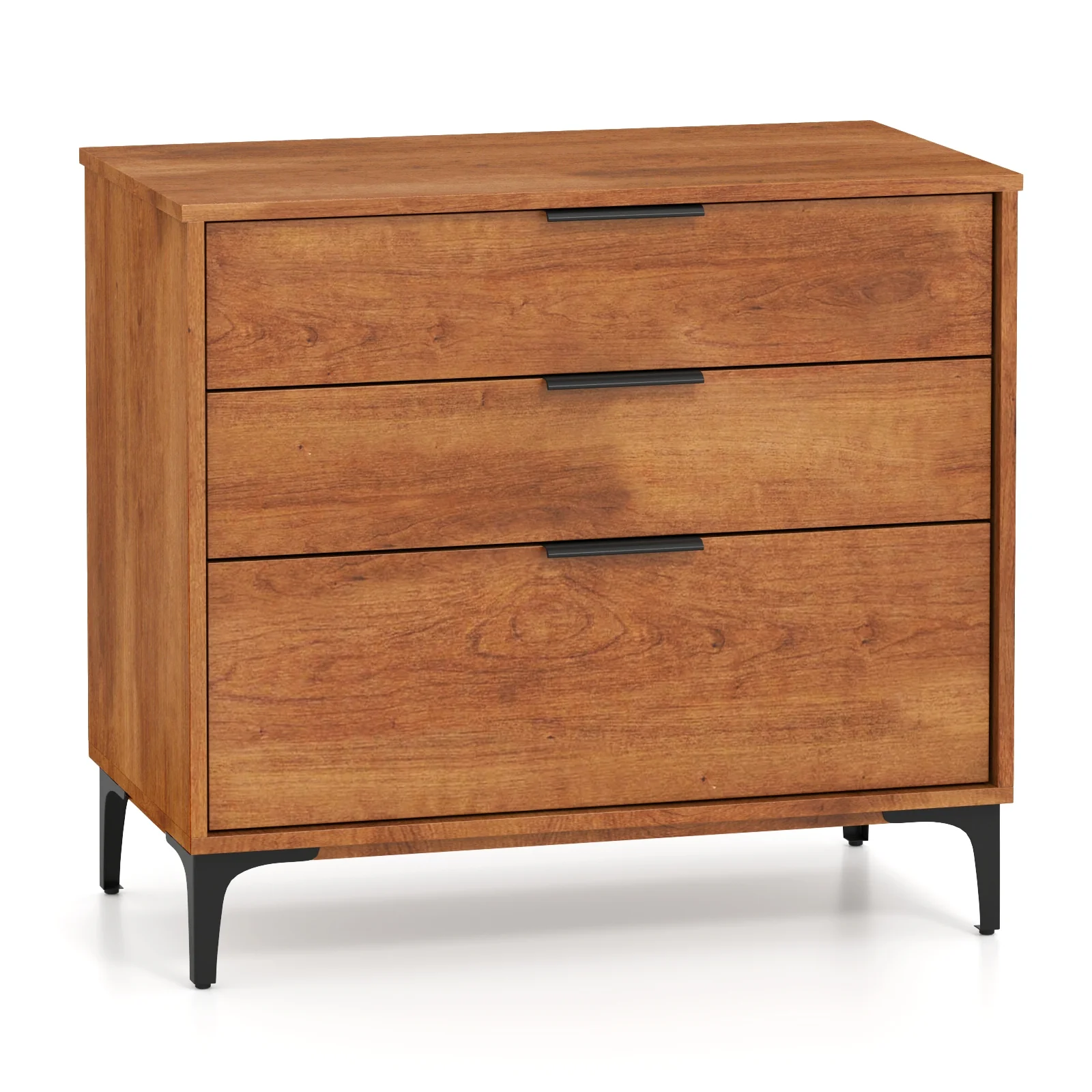 3 Drawer Dresser, Interlock System, Cherry - Image 4