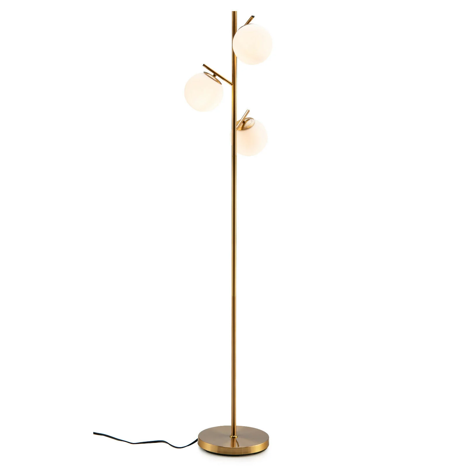 3-Globe Floor Lamp, Golden - Image 4