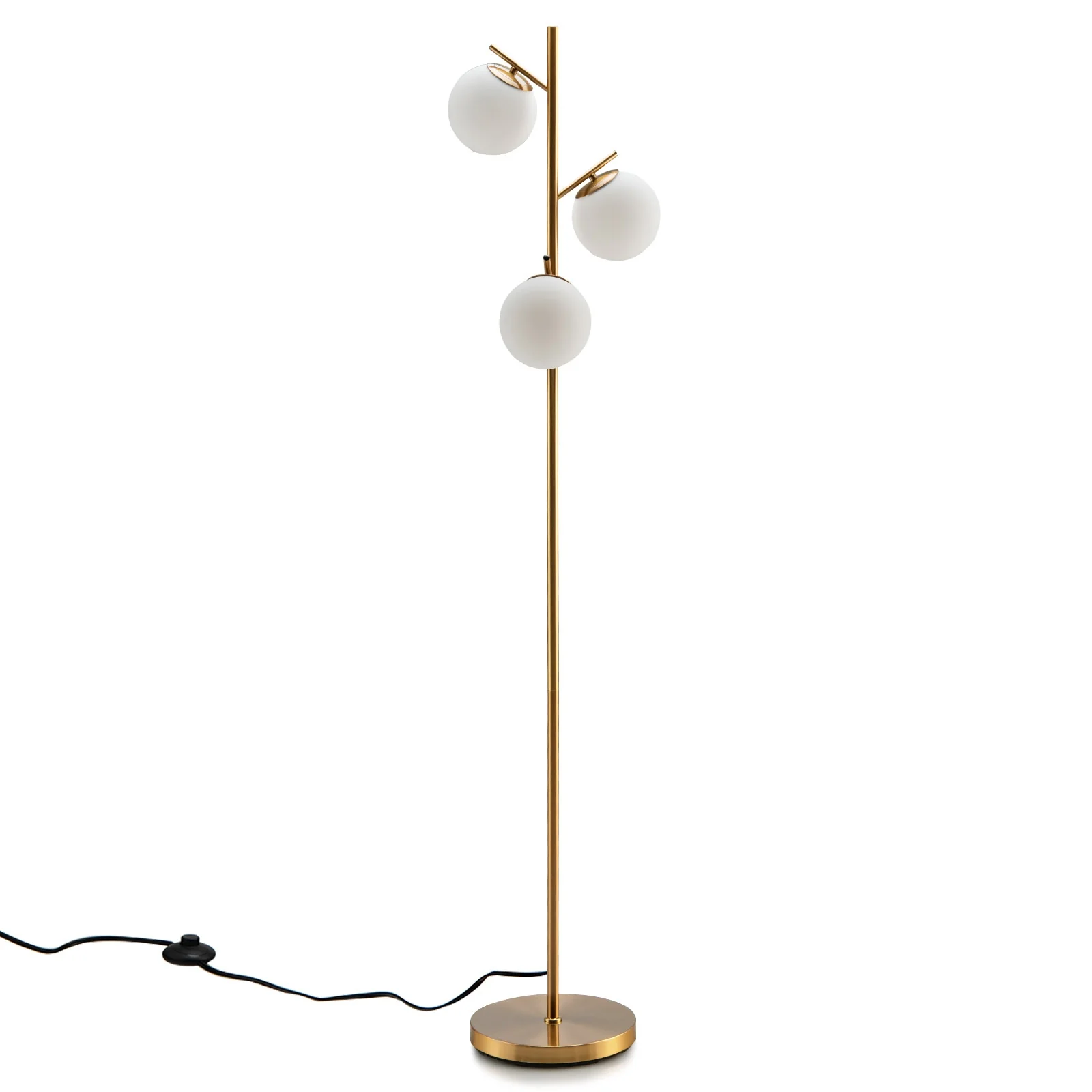 3-Globe Floor Lamp, Golden - Image 7