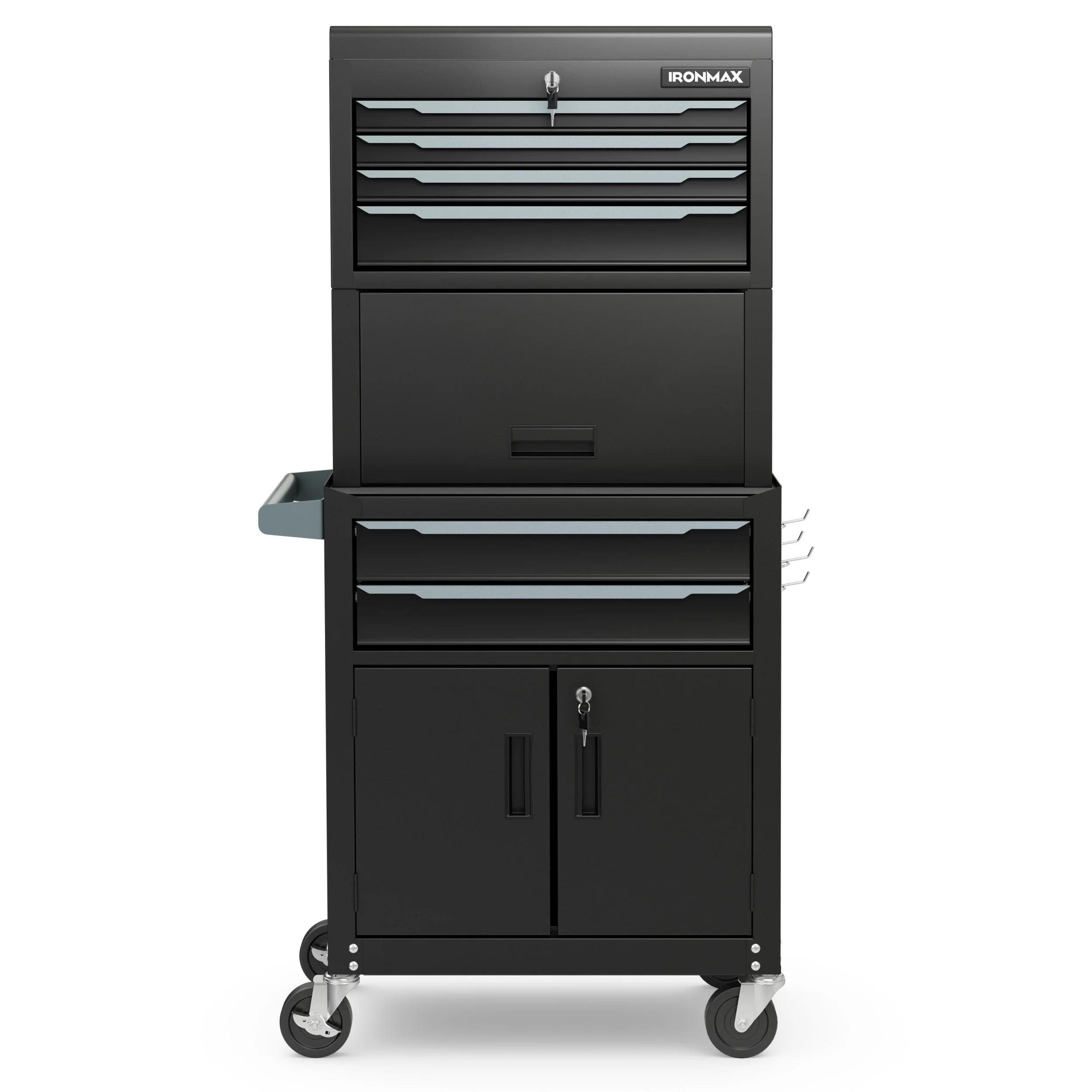 3-in-1 6-Drawer Rolling Tool Chest, Black - Image 3