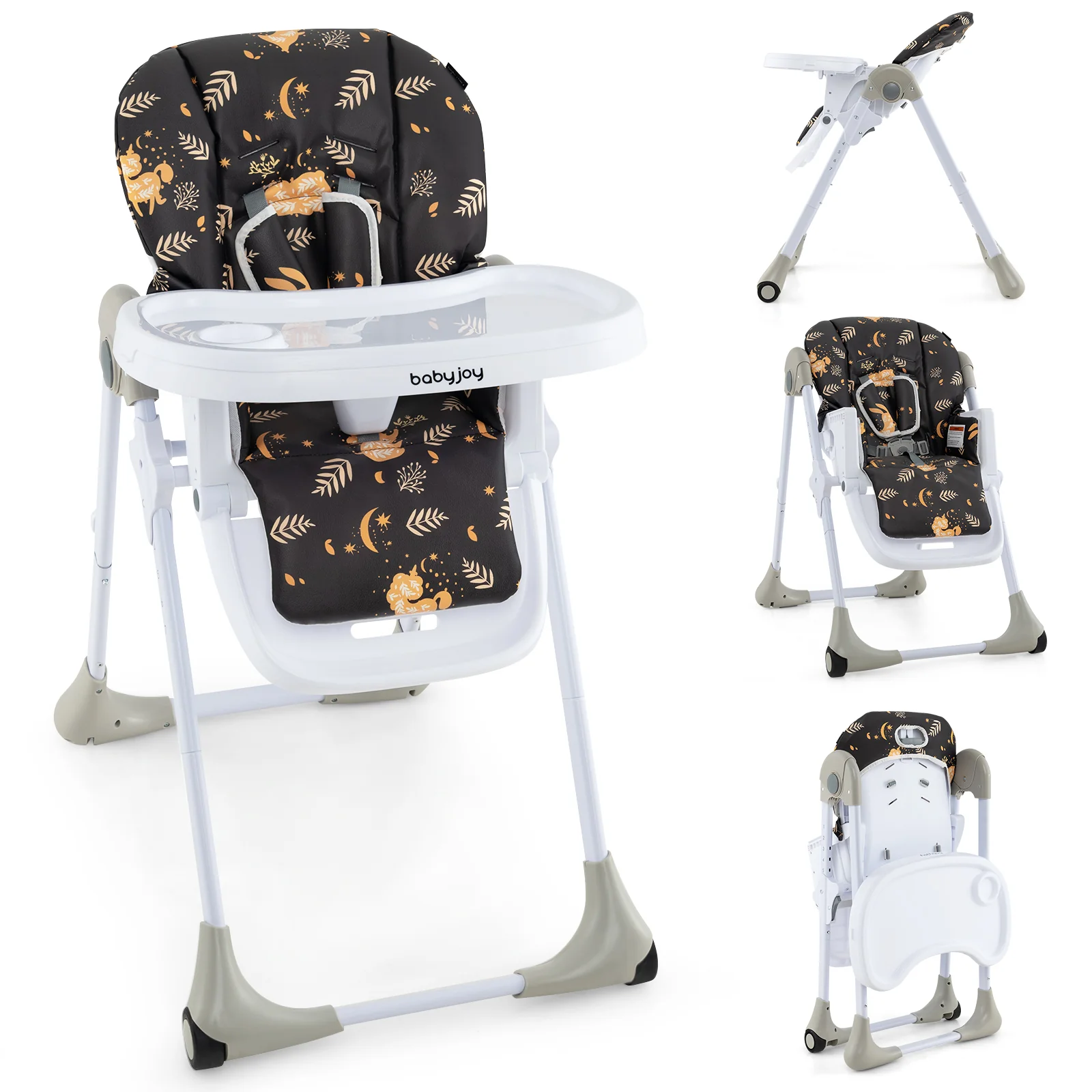 3-In-1 Convertible High Chair, Deep Brown
