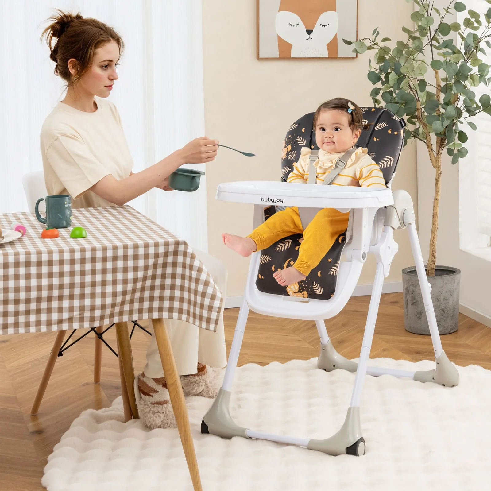 3-In-1 Convertible High Chair, Deep Brown - Image 2