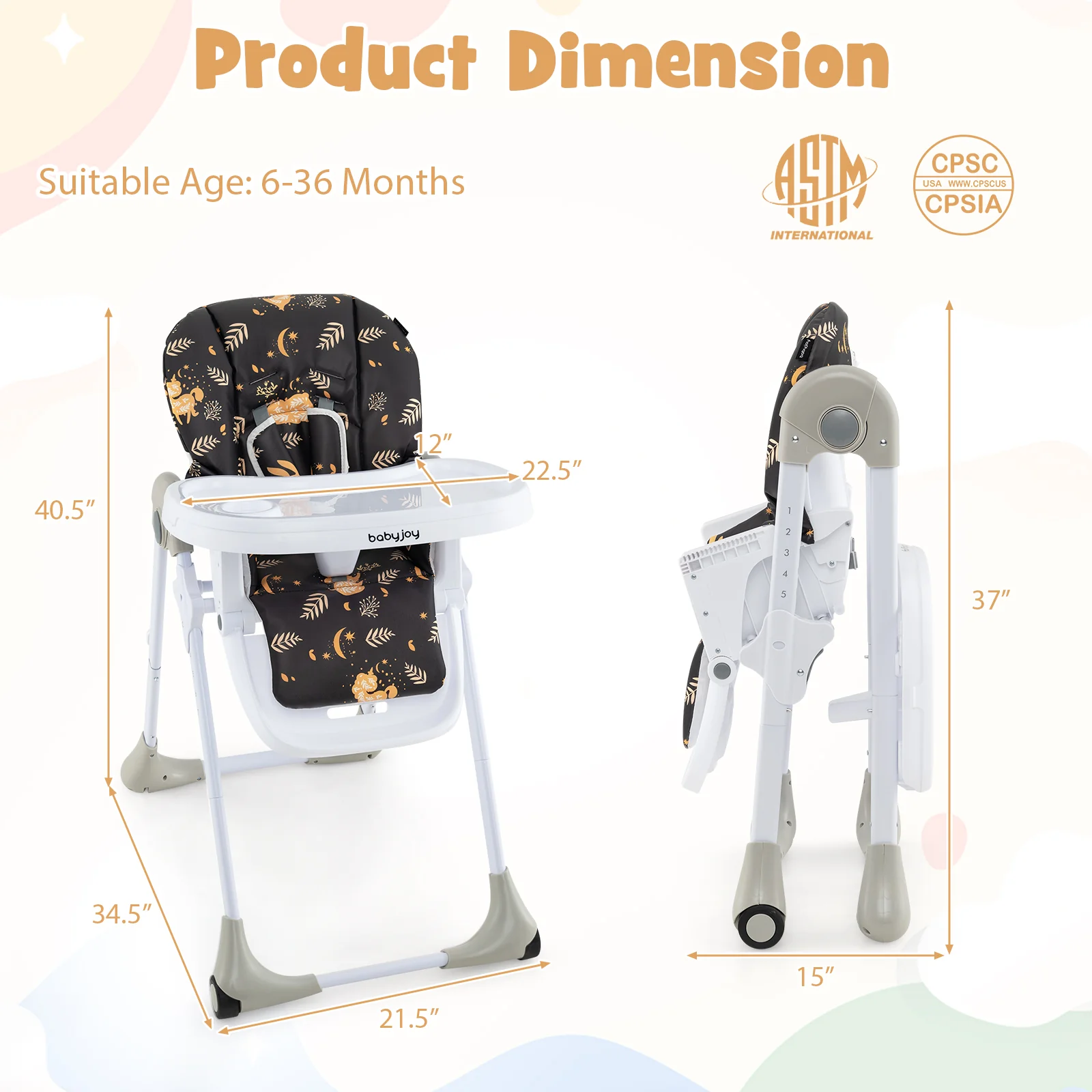 3-In-1 Convertible High Chair, Deep Brown - Image 5