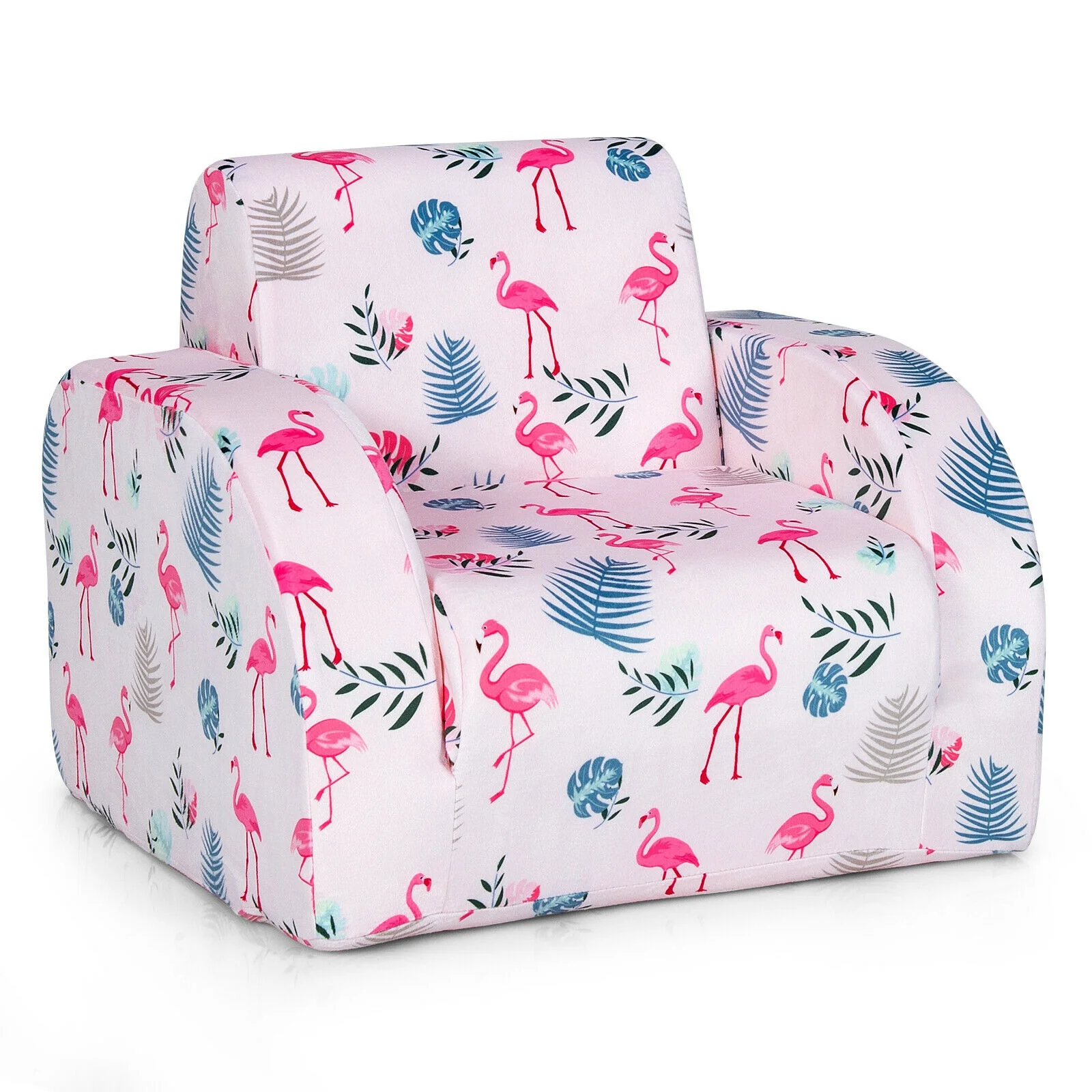 3-In-1 Convertible Kid Sofa Bed, Flip-Out Chair Lounger, Pink - Image 8