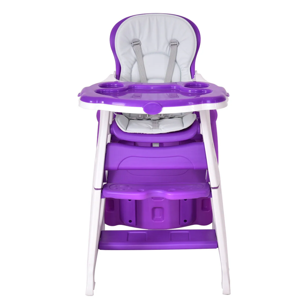 3 In 1 Convertible Play Table Seat, Baby High Chair, Purple - Image 3