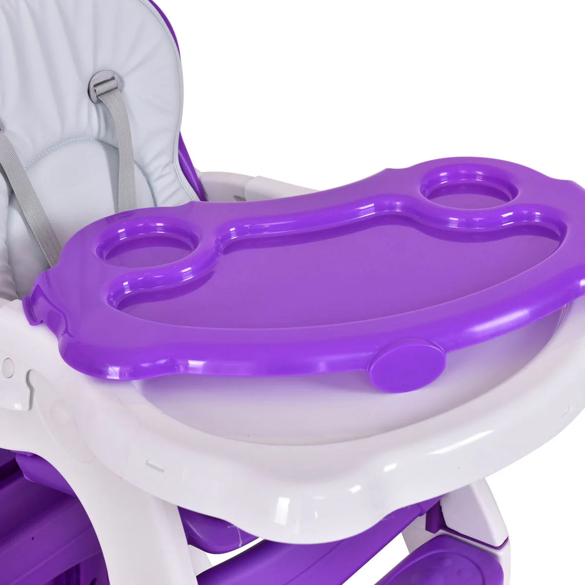 3 In 1 Convertible Play Table Seat, Baby High Chair, Purple - Image 5