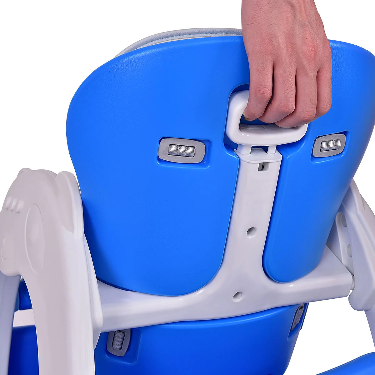 3 In 1 Convertible Play Table Seat High Chair, Blue - Image 10