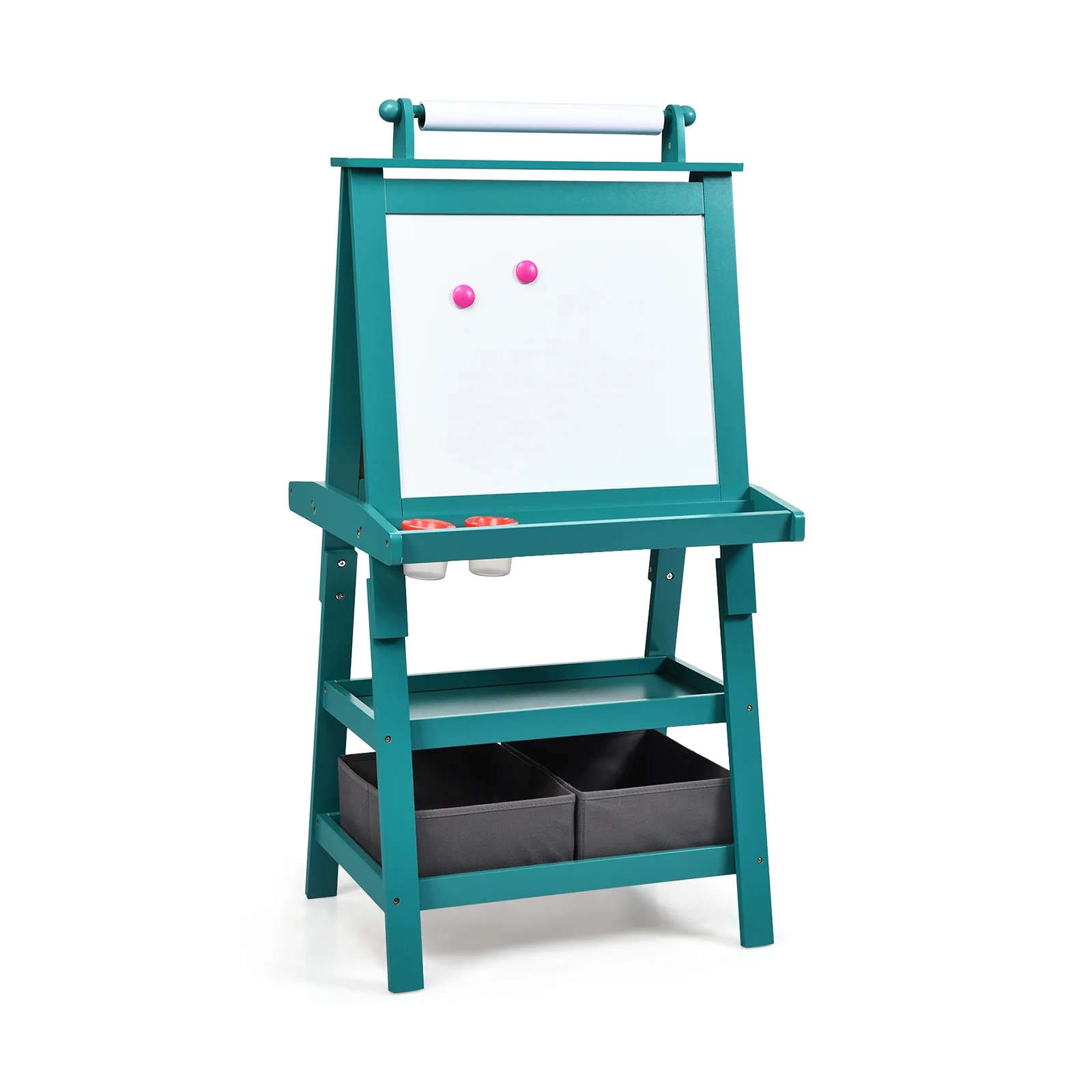 3 In 1 Double-Sided Storage Art Easel, Green - Image 4