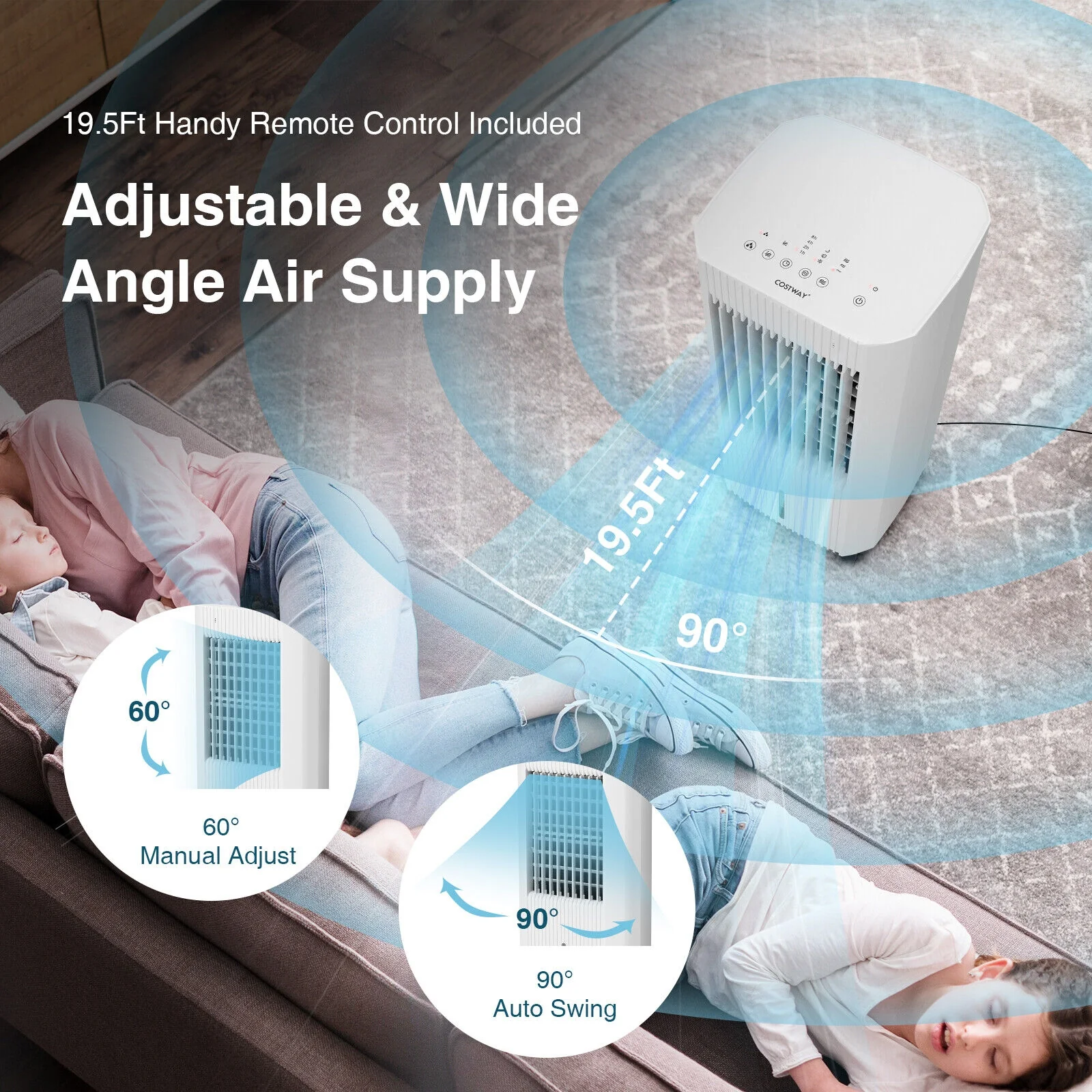 3-In-1 Evaporative Air Cooler, 3 Modes, White - Image 8