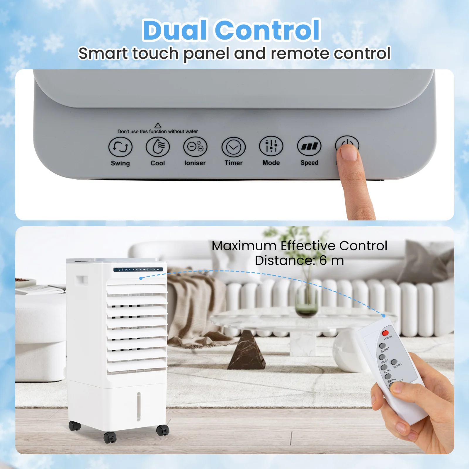 3-In-1 Evaporative Portable Air Cooler, Remote Control, White - Image 10