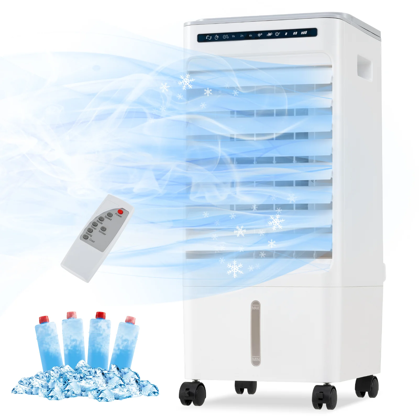 3-In-1 Evaporative Portable Air Cooler, Remote Control, White - Image 3